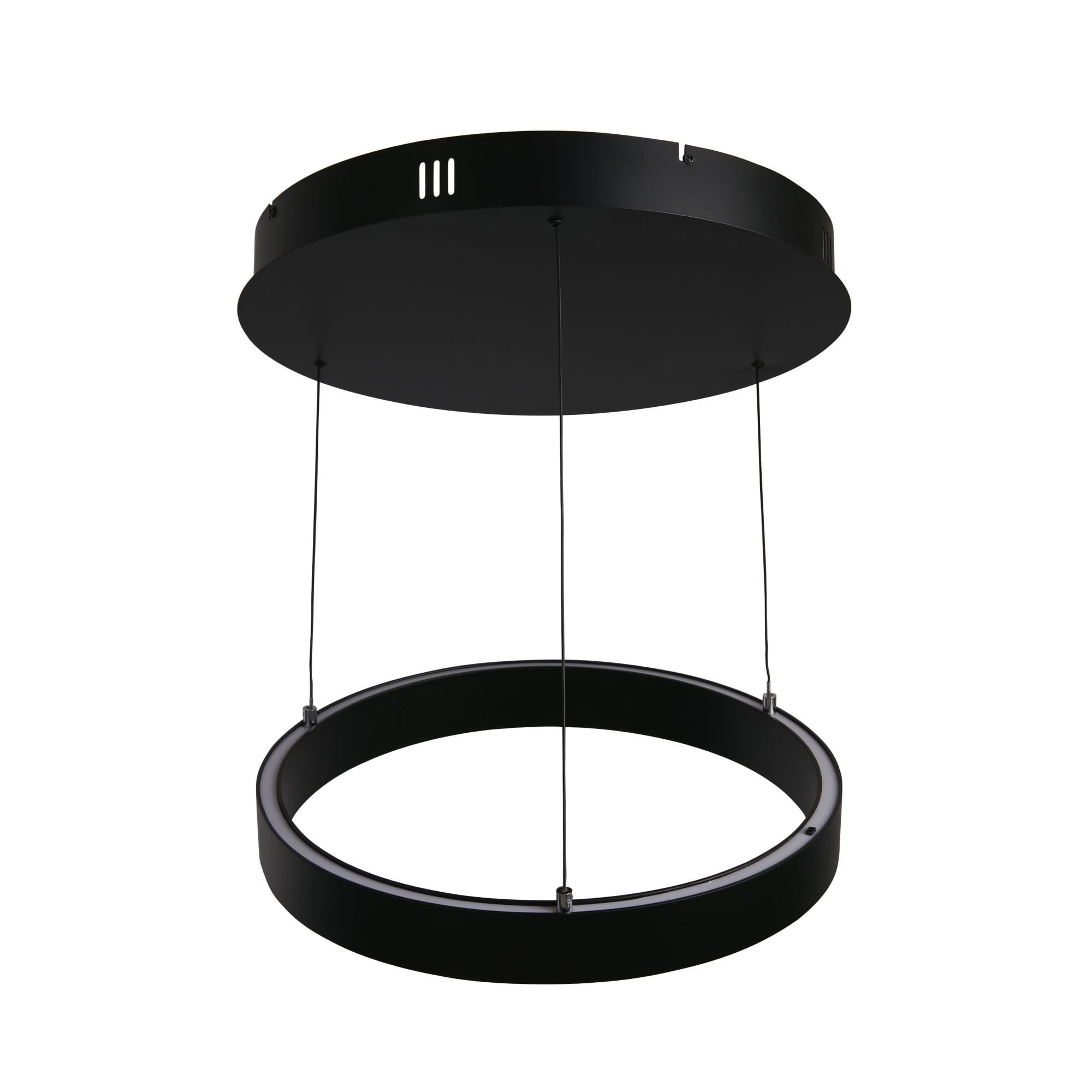 Searchlight Lance 440mm Gesture Control Pendant - Black Metal & Opal Acrylic