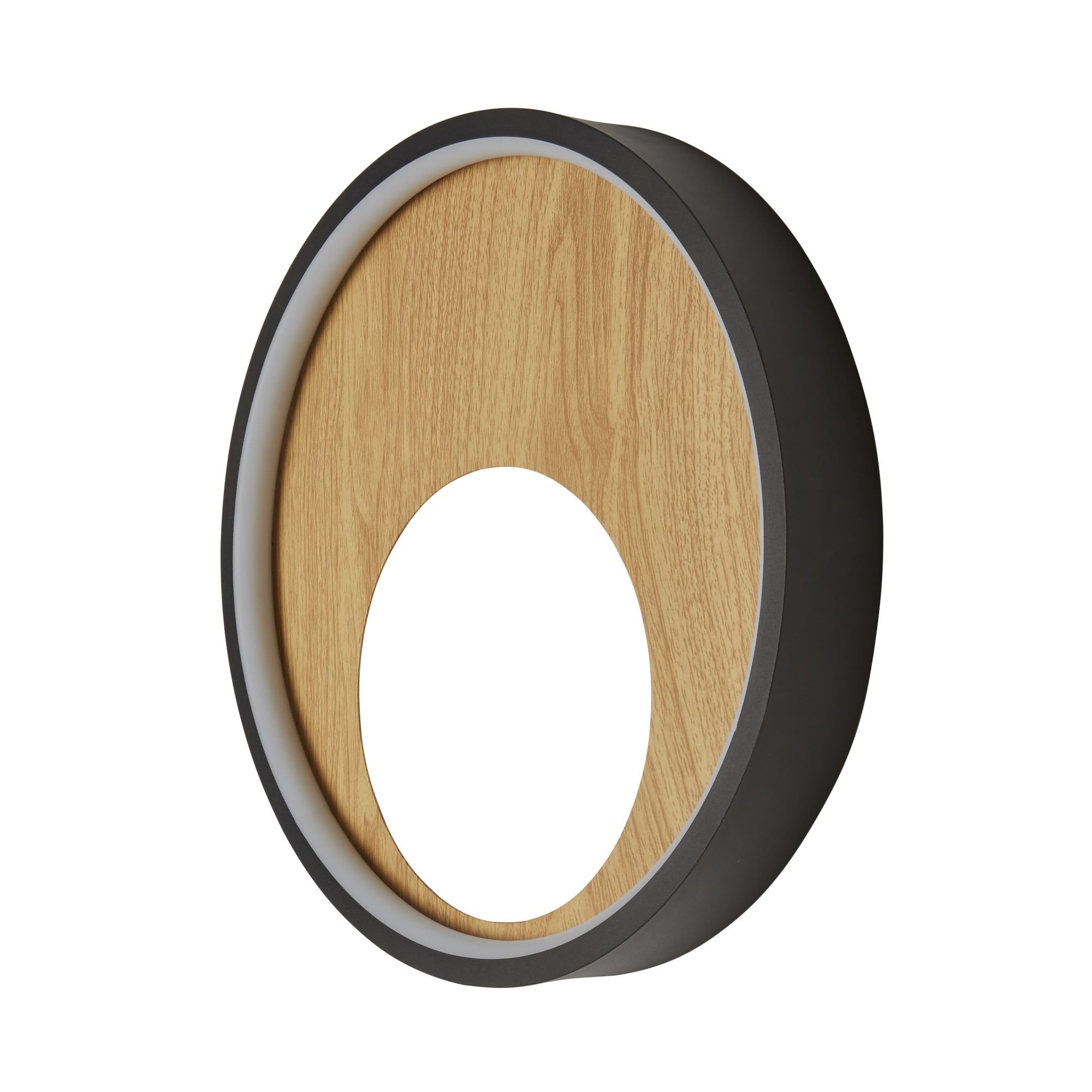 Searchlight Chambers Wall Light - Black Metal & Wood