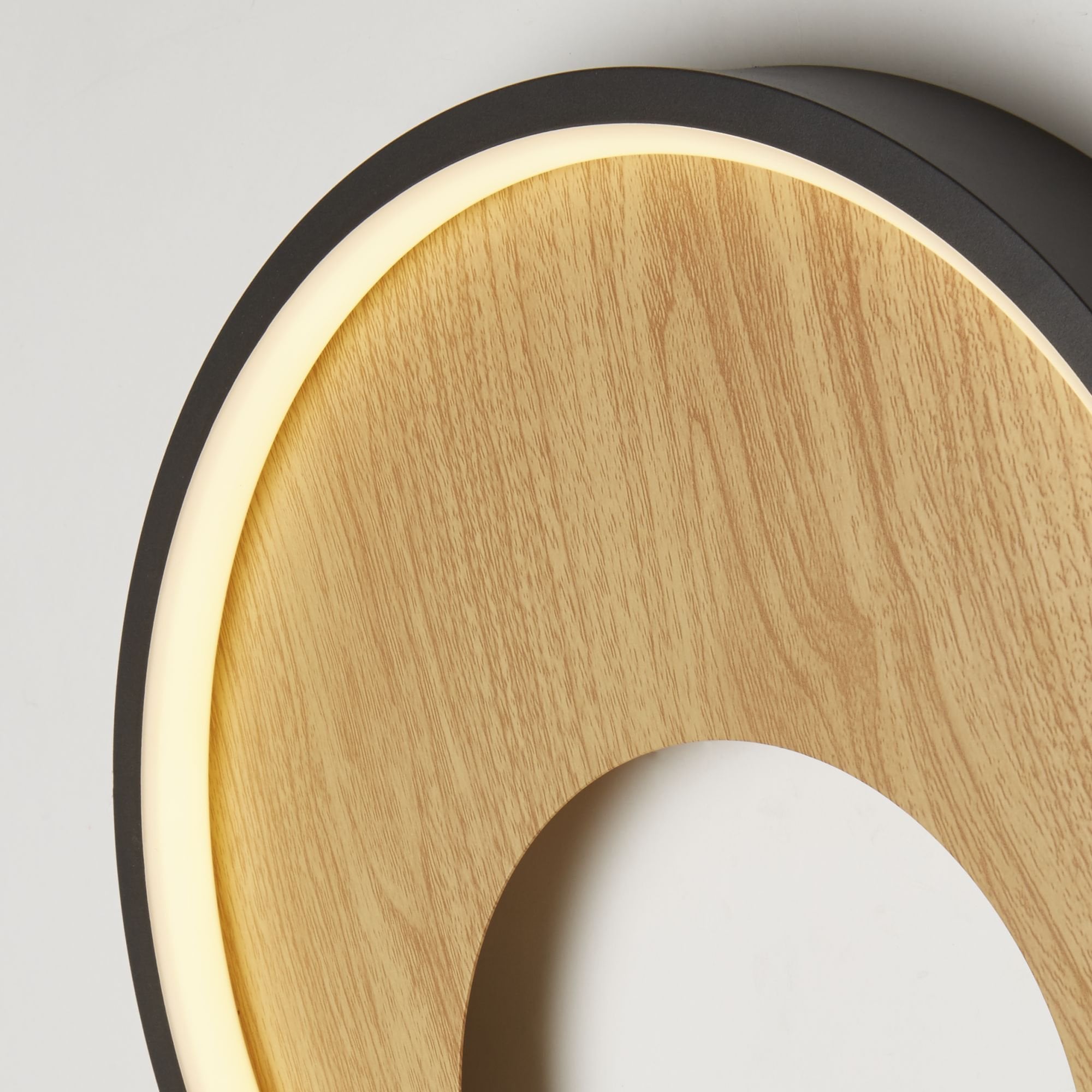 Searchlight Chambers Wall Light - Black Metal & Wood