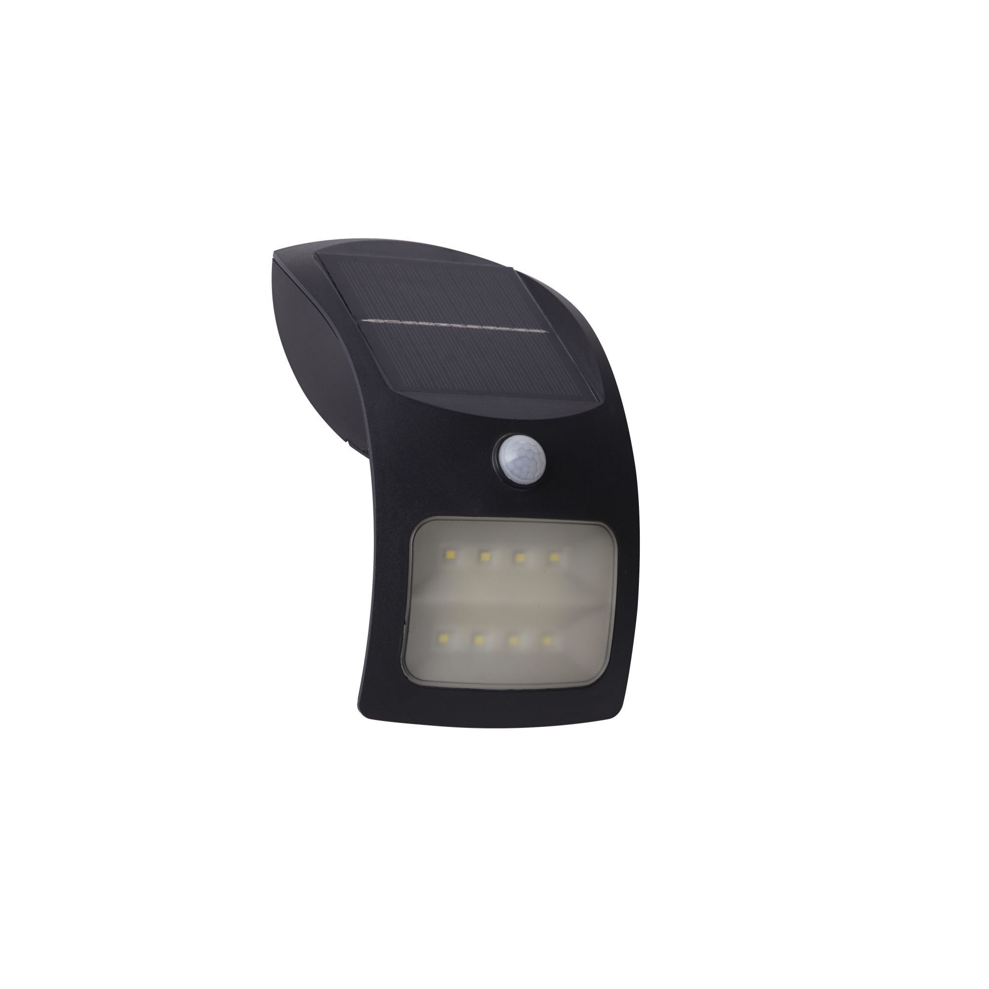 Searchlight Bankfield Solar Outdoor Wall Light with PIR - Black & White Polycarbonate