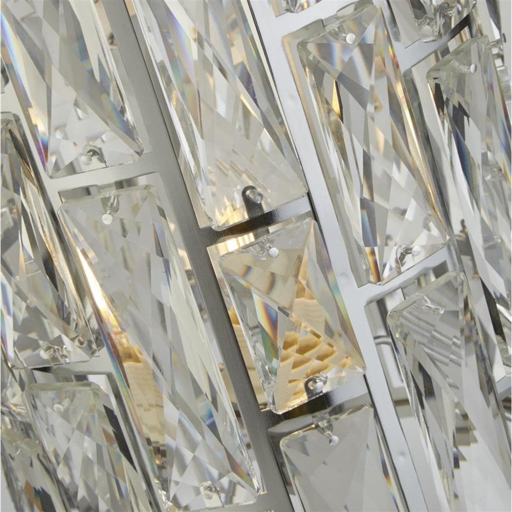 Searchlight Becket Table Lamp - Chrome & Crystal Glass