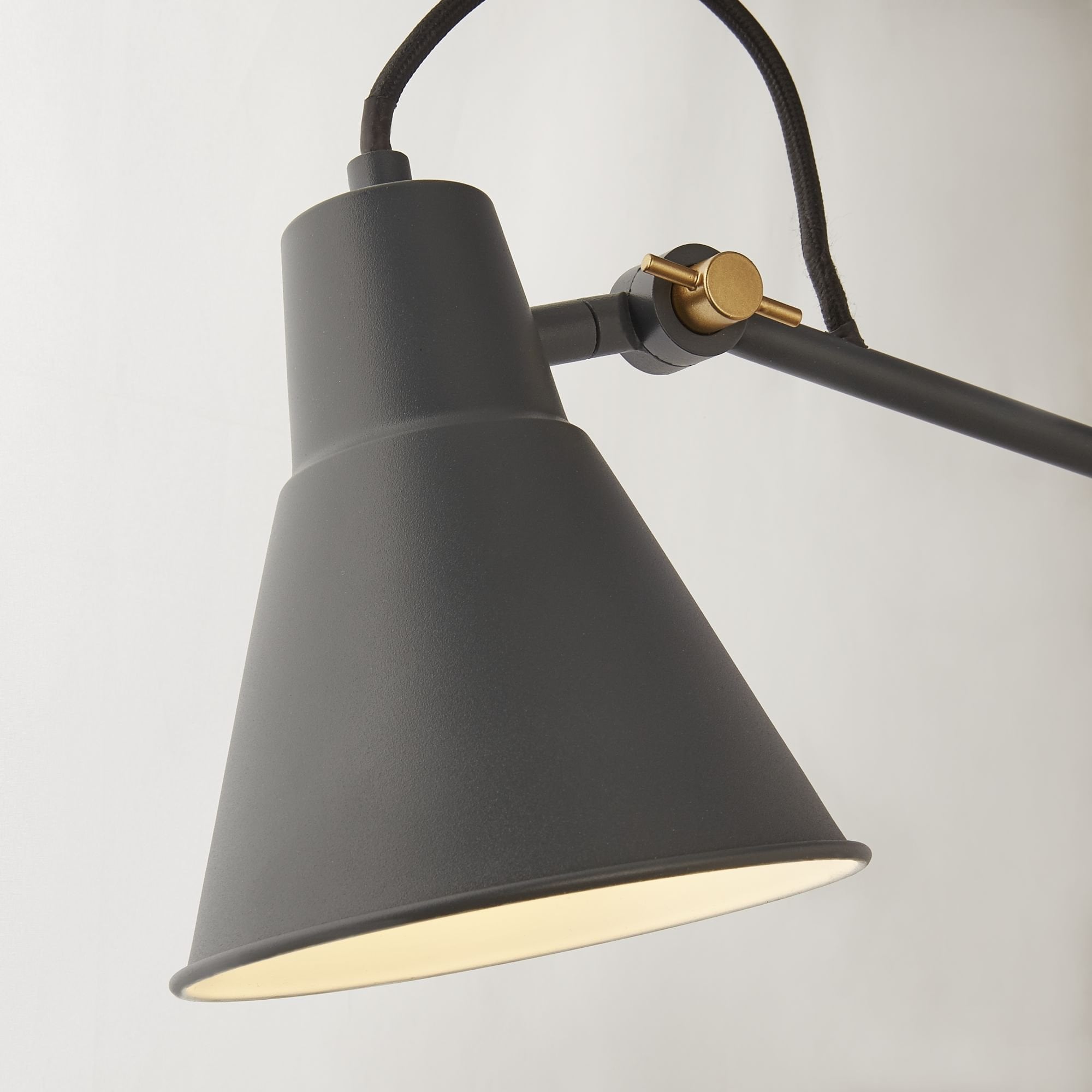 Searchlight Swing Arm Wall Light - Grey