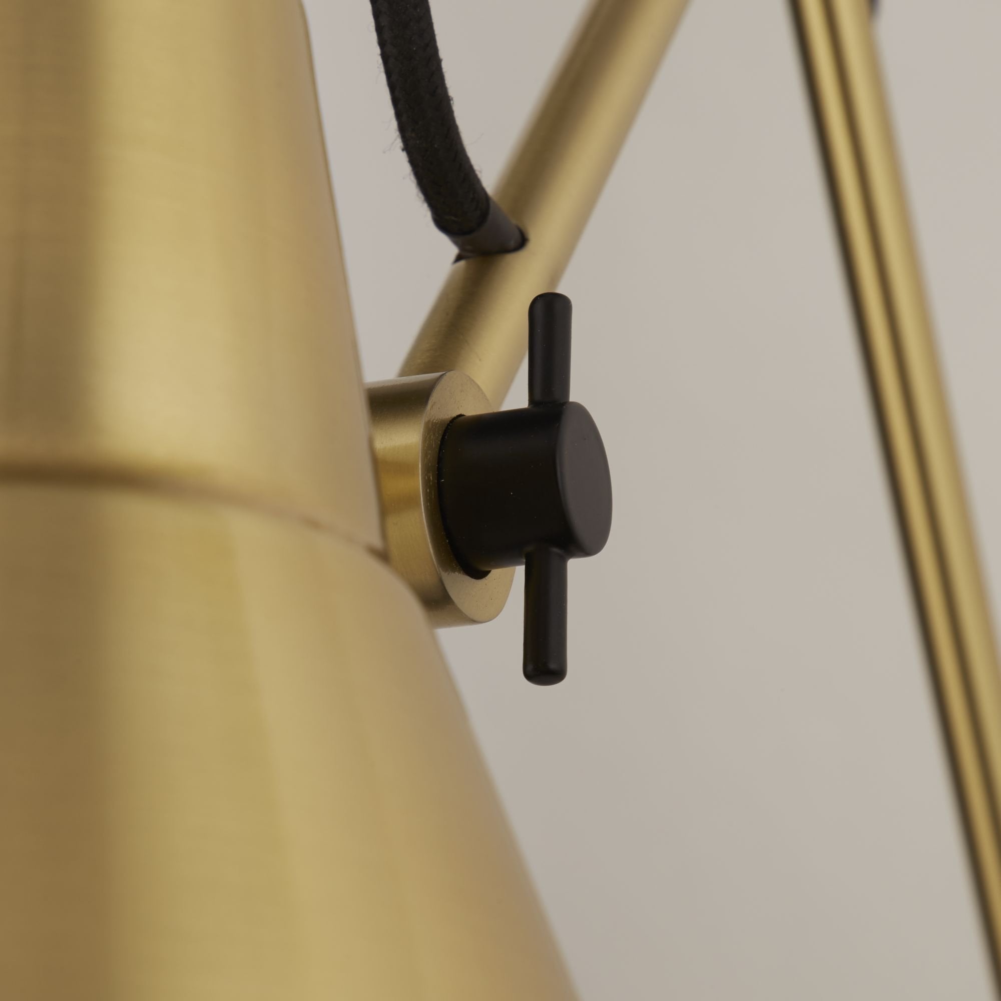 Searchlight Swing Arm Wall Light - Brass
