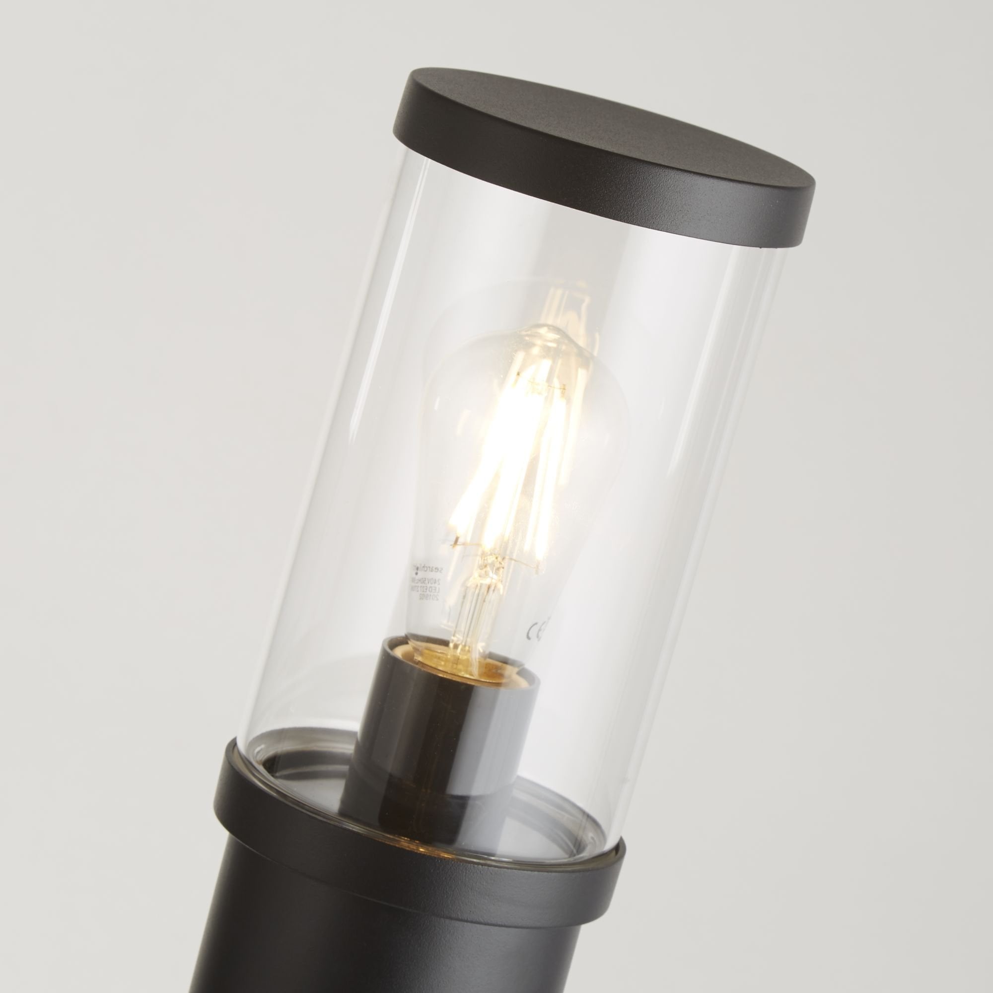 Searchlight Bagnall 450mm Outdoor Post - Black & Polycarbonate