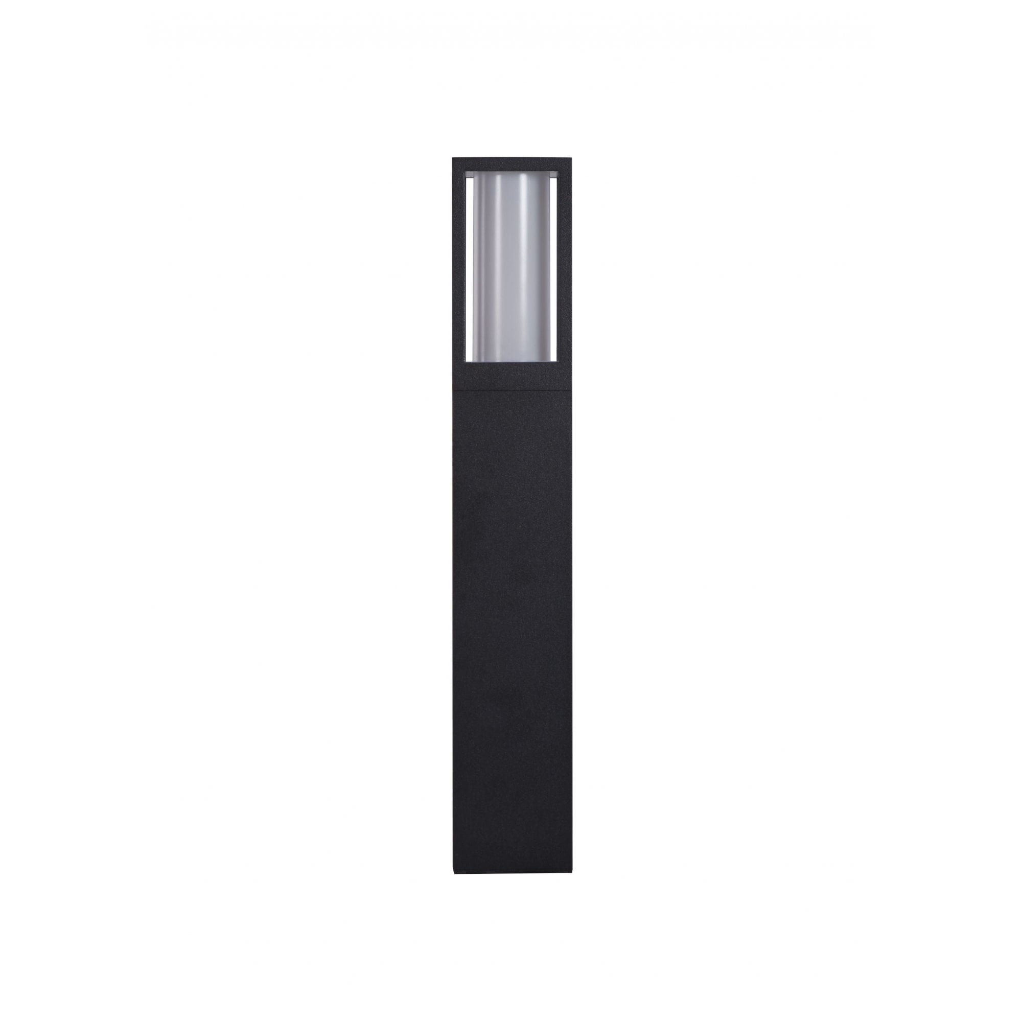 Searchlight Badminton 450mm Outdoor Post - Black & Matt White Polycarbonate