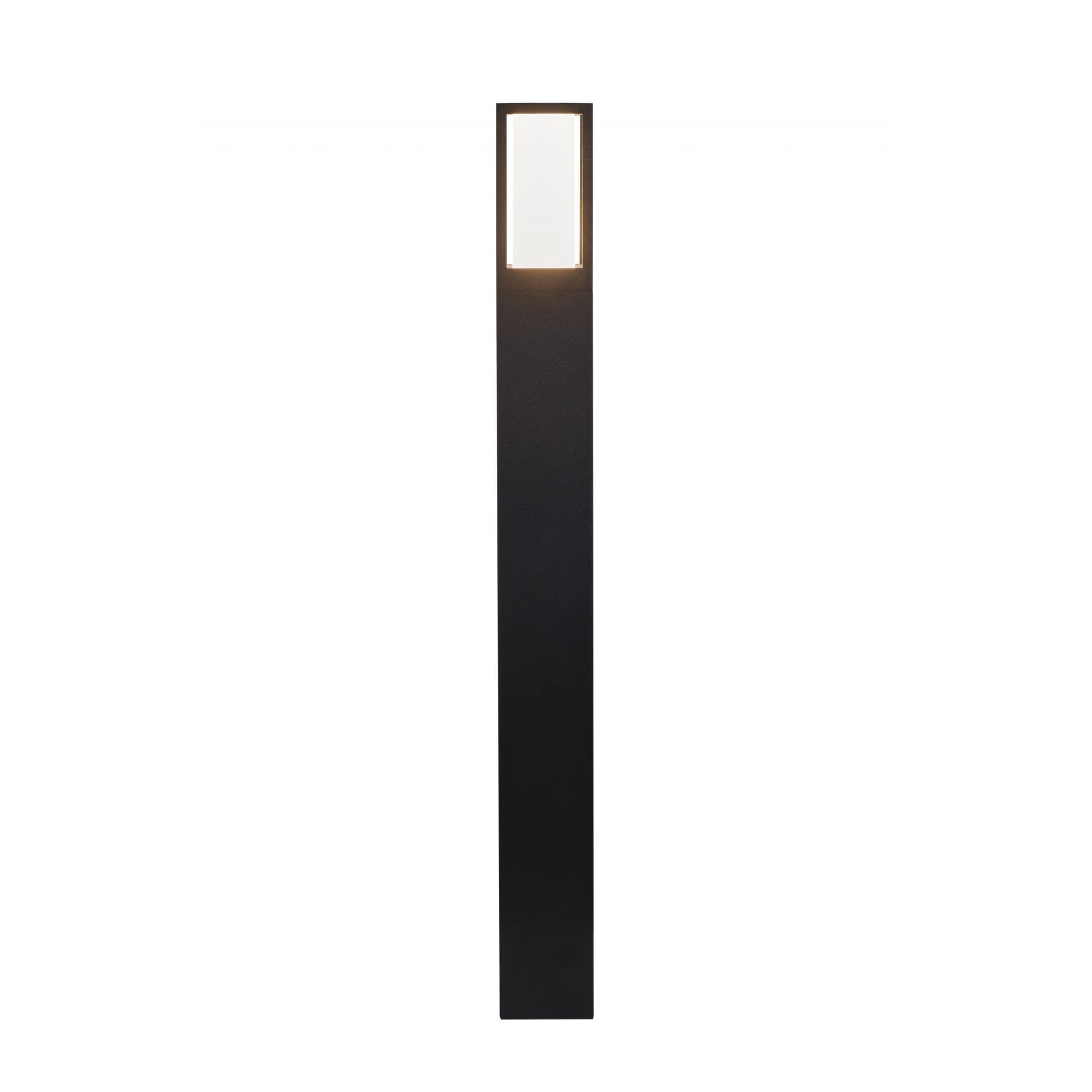 Searchlight Badminton 730mm Outdoor Post - Black & Matt White Polycarbonate
