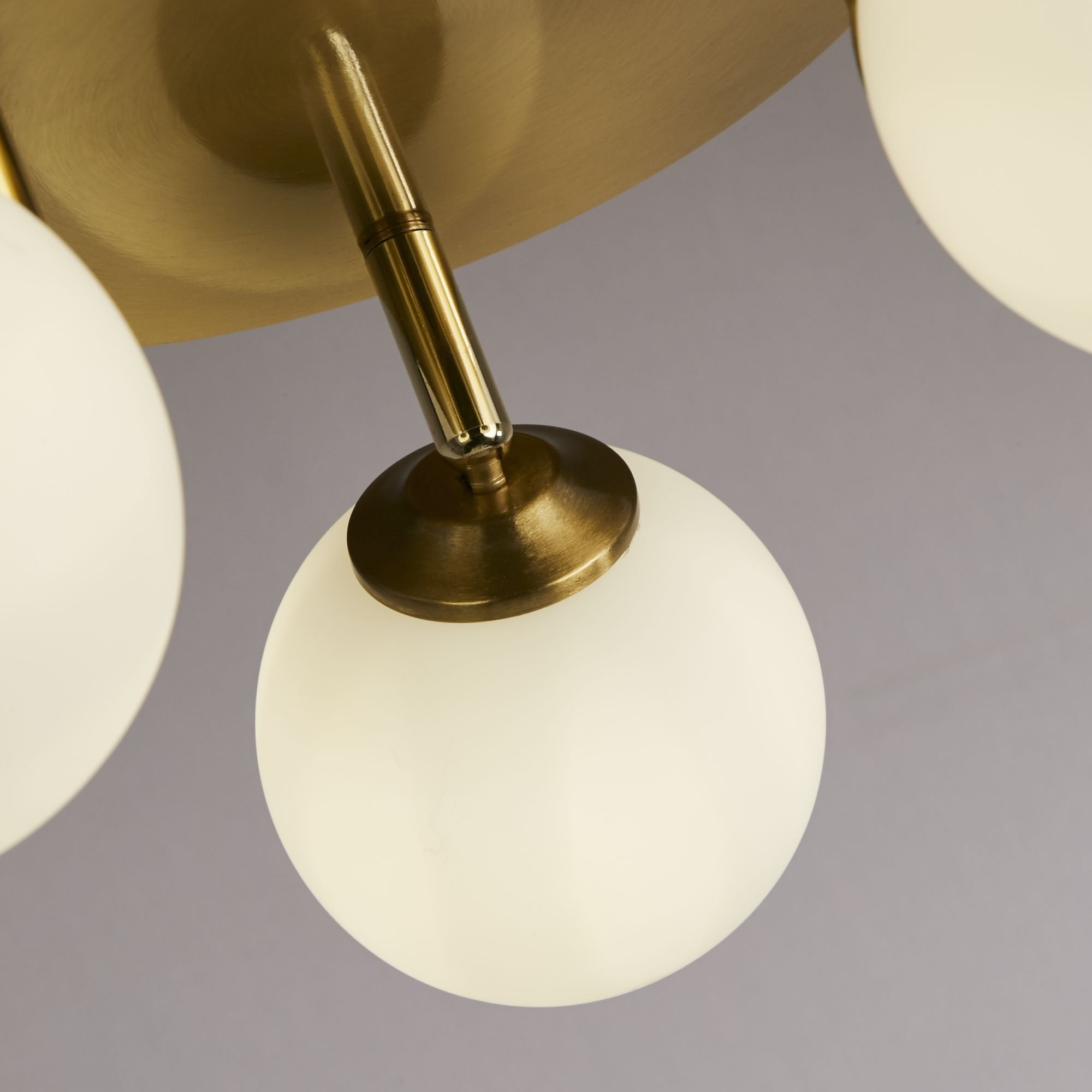 Searchlight Chadwick 3 Light Semi-Flush - Gold & Opal Glass