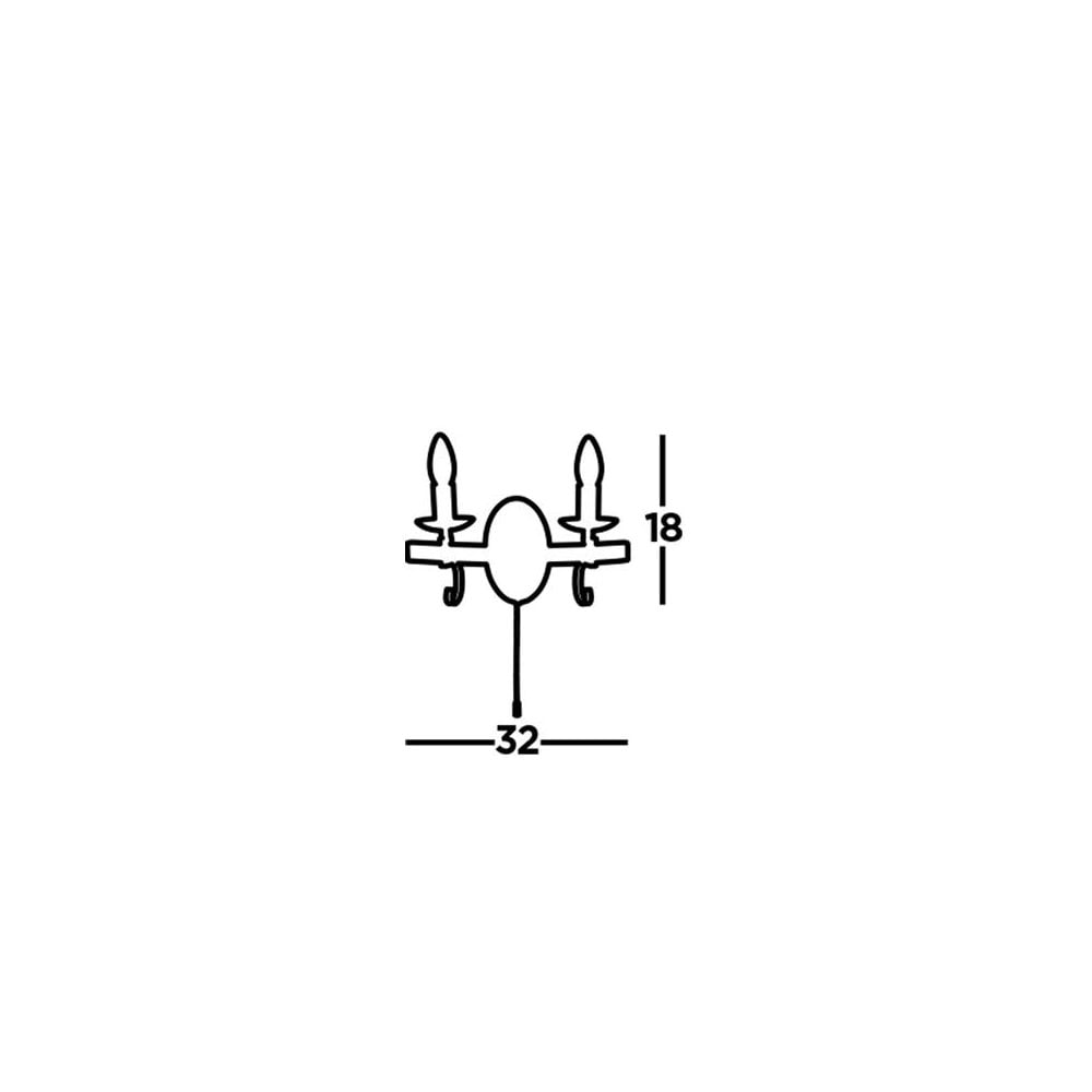 Searchlight Cadogan III 2 Light Wall Light - Black Wrought Iron
