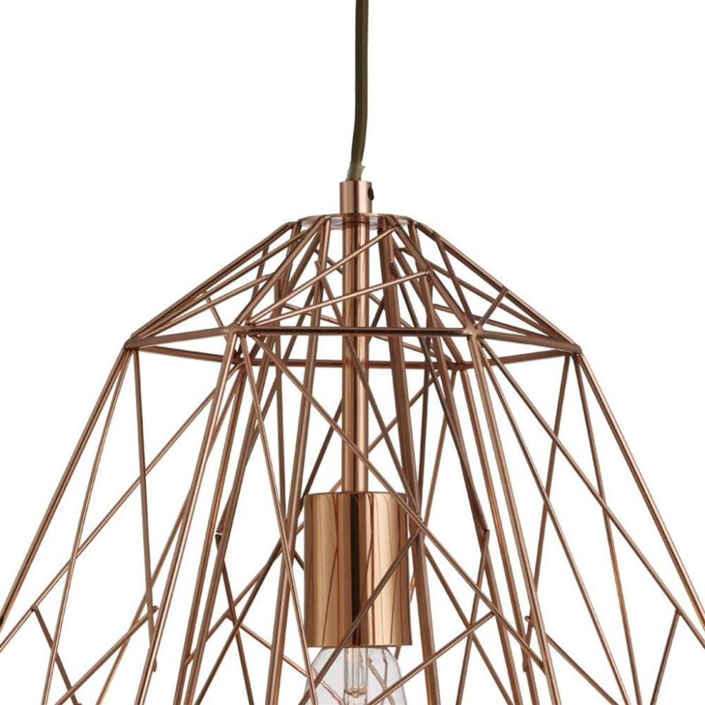 Searchlight Garrick Pendant - Shiny Copper