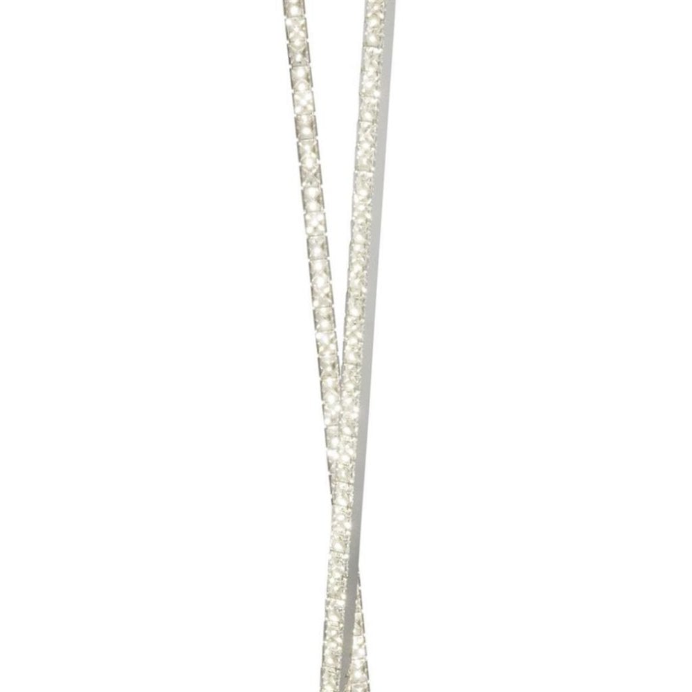 Searchlight Canarvan Floor Lamp - Chrome & Clear Crystal