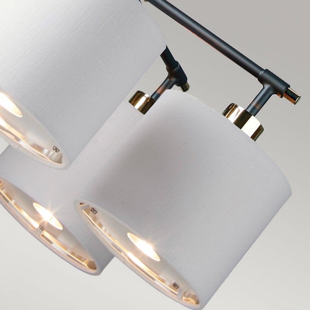 Elstead Balance 5 Light Chandelier - Black & Polished Nickel