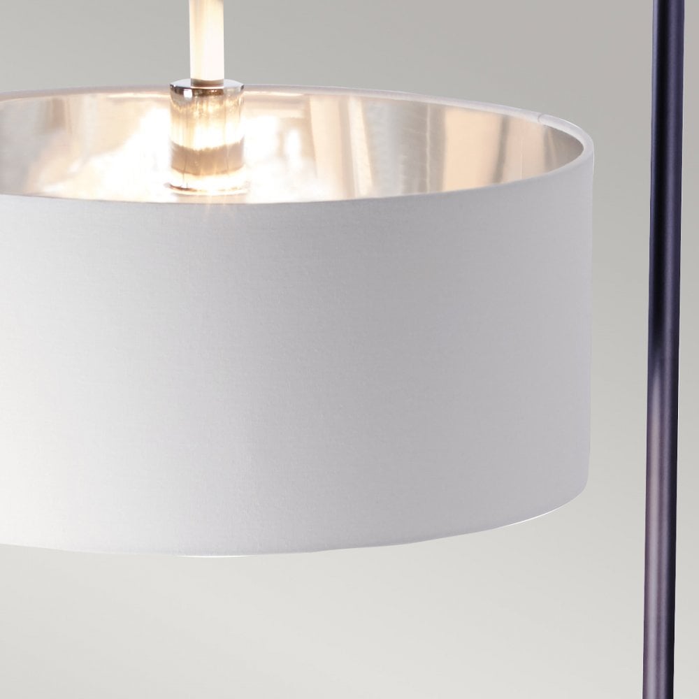 Elstead Balance 1 Light Floor Lamp - Black & Polished Nickel