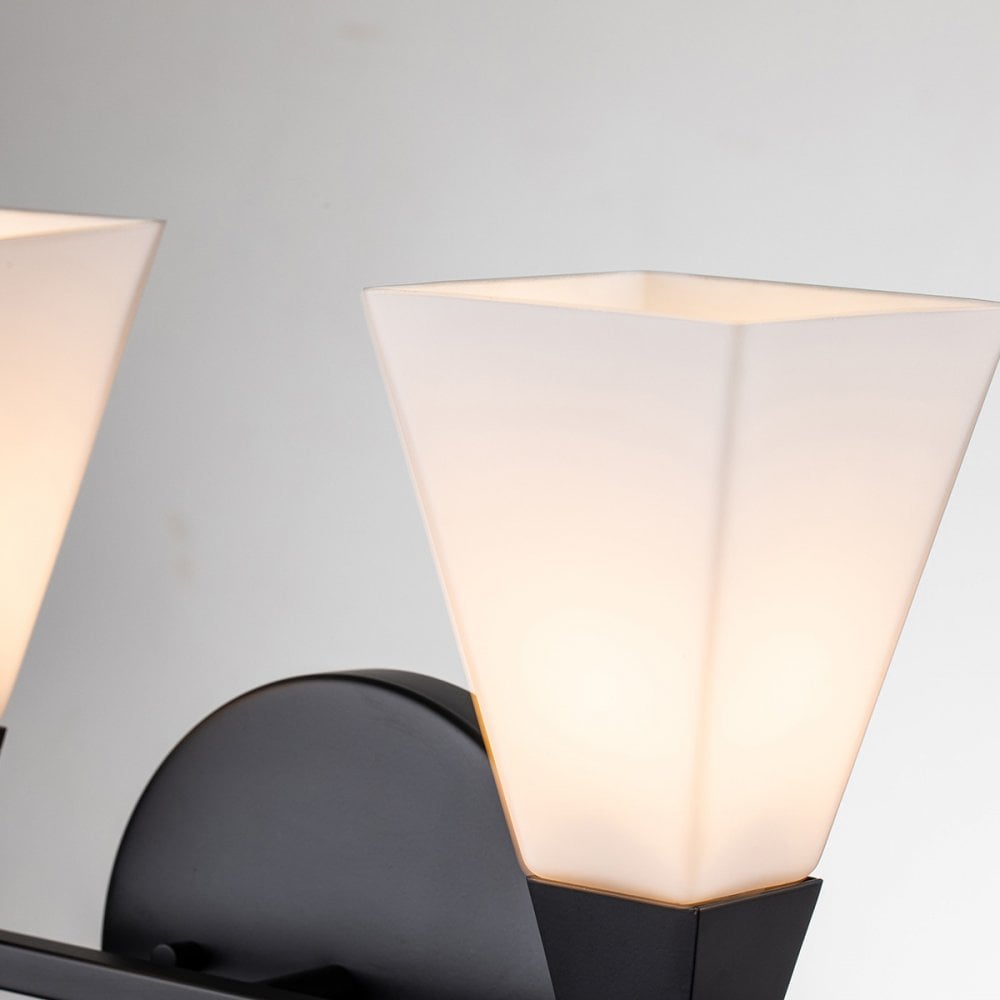 Elstead Bowtie 2 Light Wall Light - Matte Black