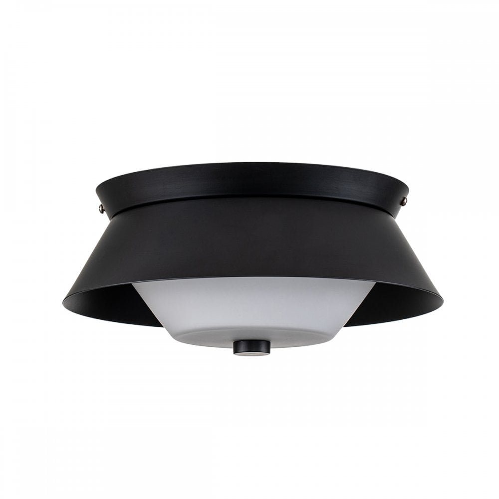 Elstead Bowtie 2 Light Flush Mount - Matte Black