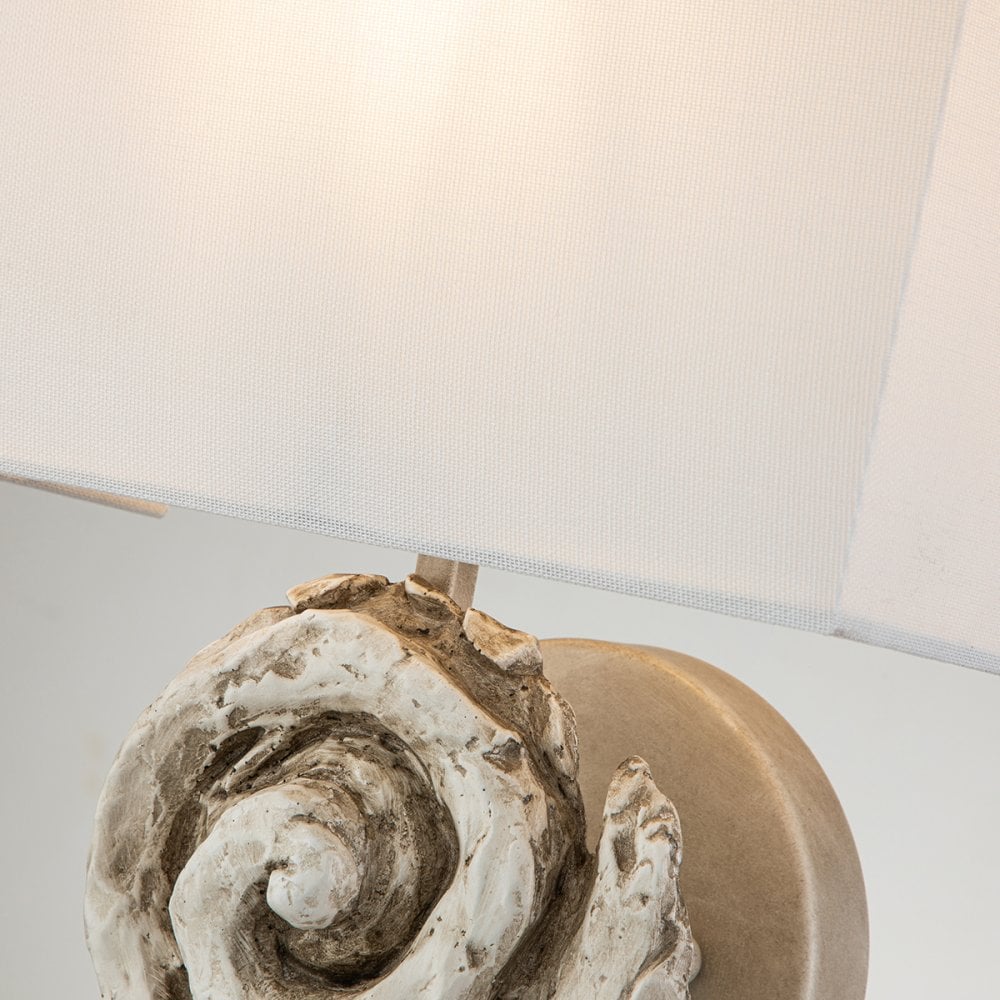 Flambeau Swirl 1 Light Large Wall Light - Bone White