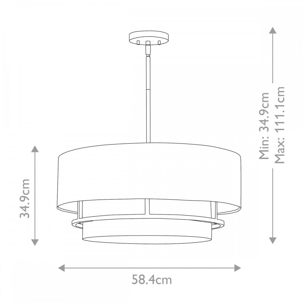 Hinkley Graham 4 Light Duo Mount - Black