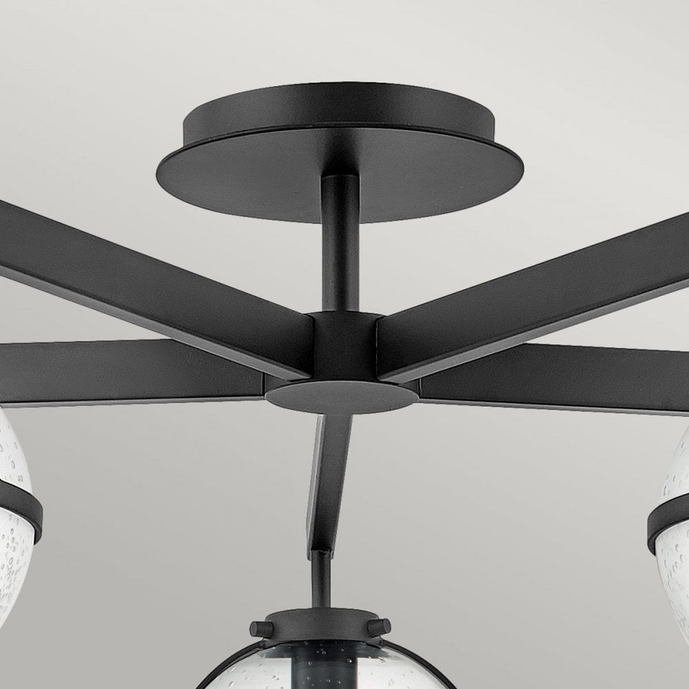 Hinkley Hollis 5 Light Chandelier - Clear - Black
