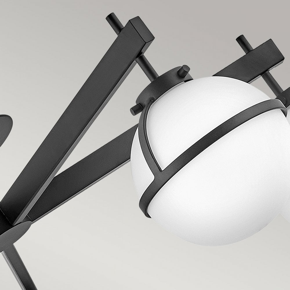 Hinkley Hollis 5 Light Chandelier - Opal - Black