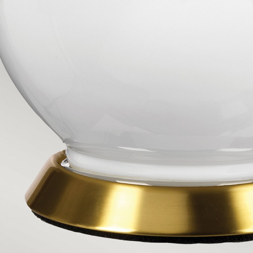 Elstead Isla 1 Light Table Lamp - White, Aged Brass & Purple
