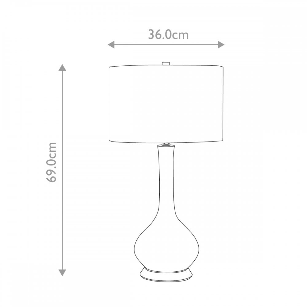 Elstead Milo 1 Light Table Lamp - White, Aged Brass & Grey