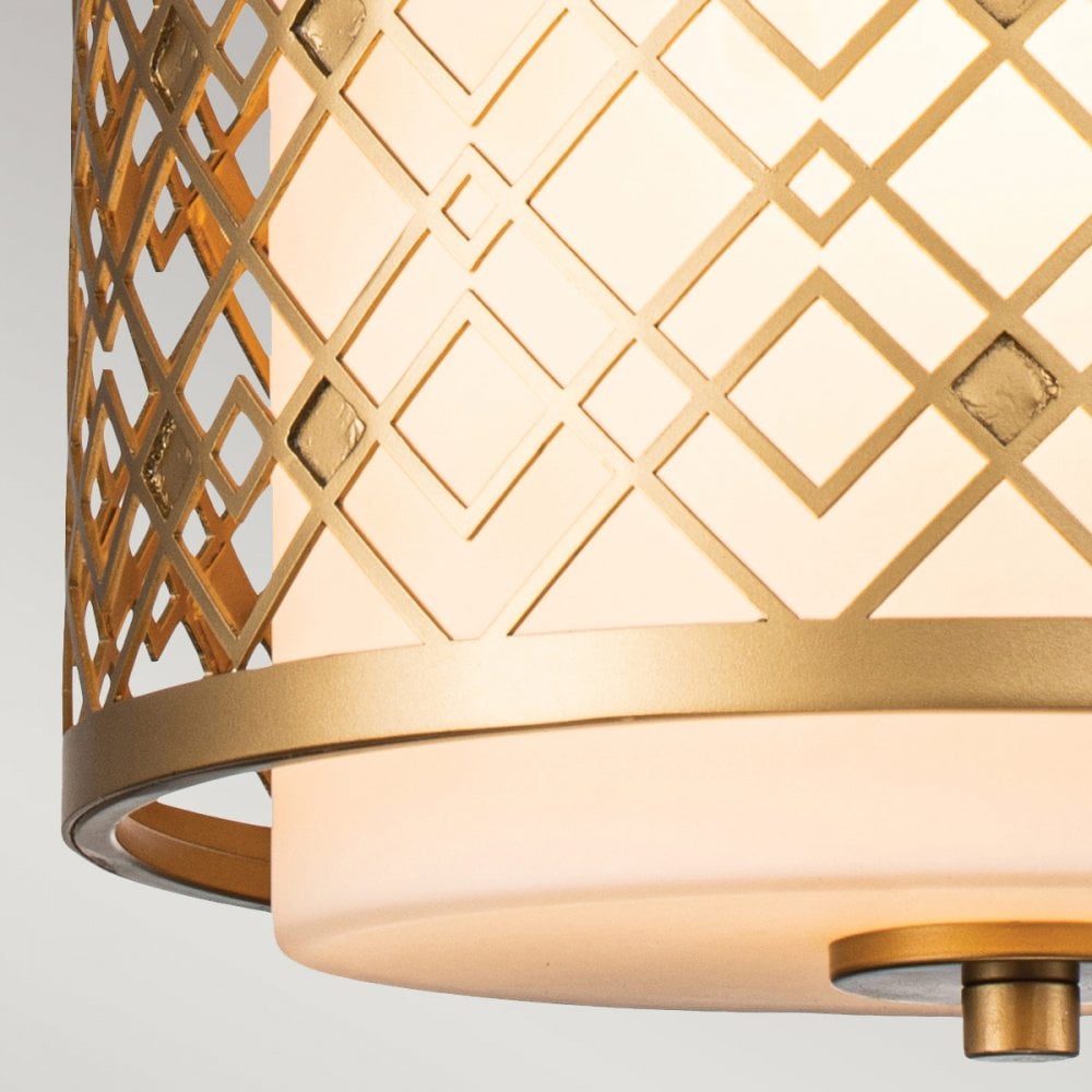 Elstead Ziggy 1 Light Small Pendant - Lacquered Gold