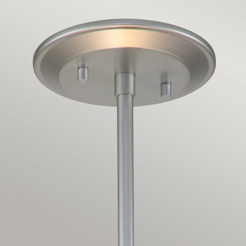 Elstead Ziggy 2 Light Medium Pendant - Lacquered Silver