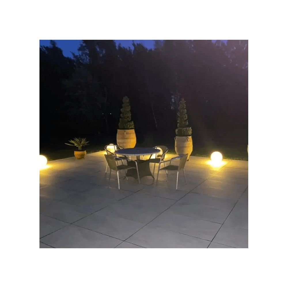 Stone Globe Spherical Garden Light - Portland Stone - Plug & Play