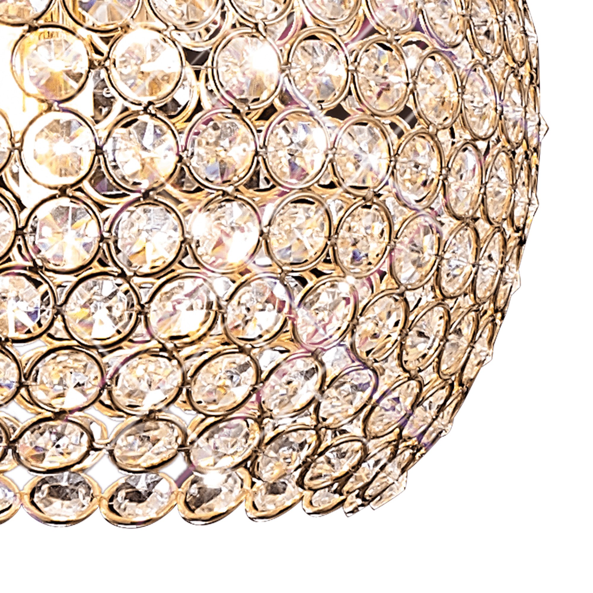 Diyas Ava 4 Light Pendant - French Gold & Crystal