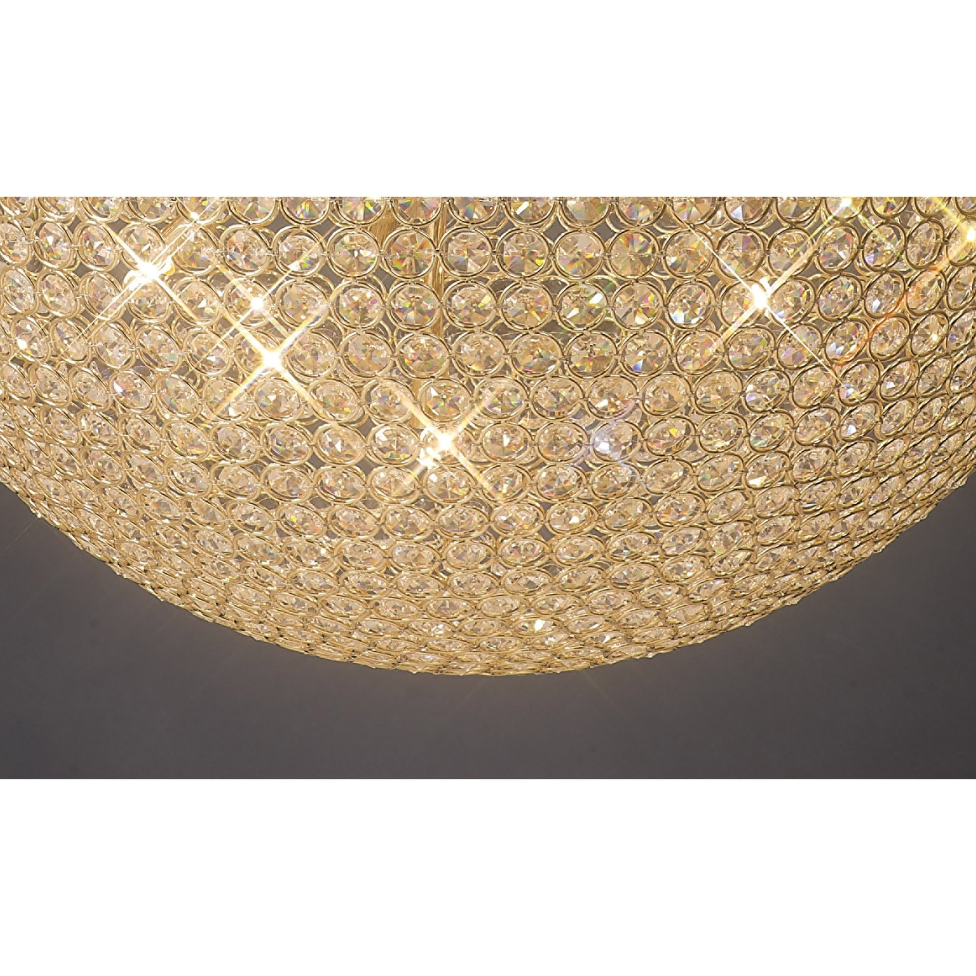 Diyas Ava 12 Light Pendant - French Gold & Crystal
