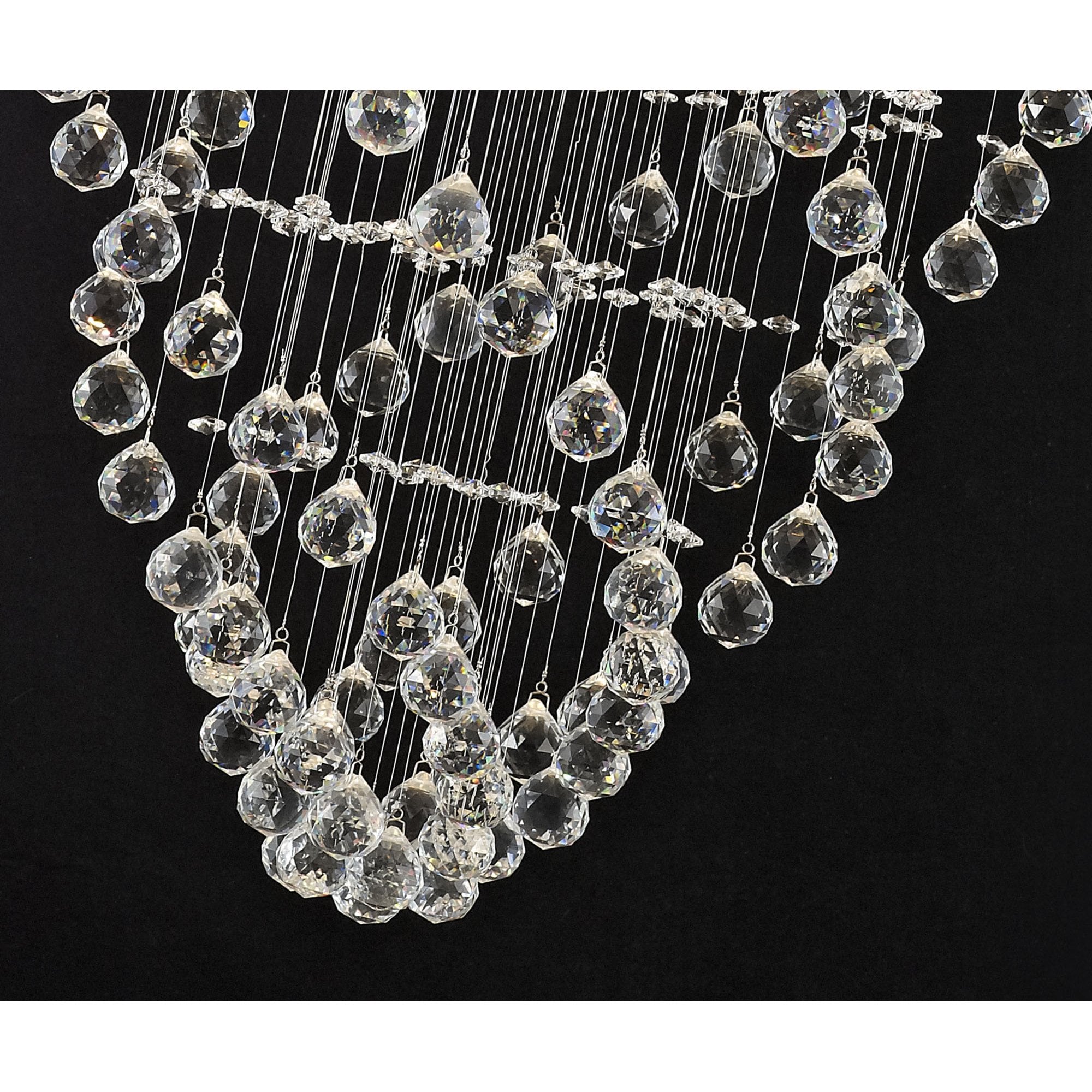 Diyas Colorado 9 Light Cone Pendant - Polished Chrome & Crystal