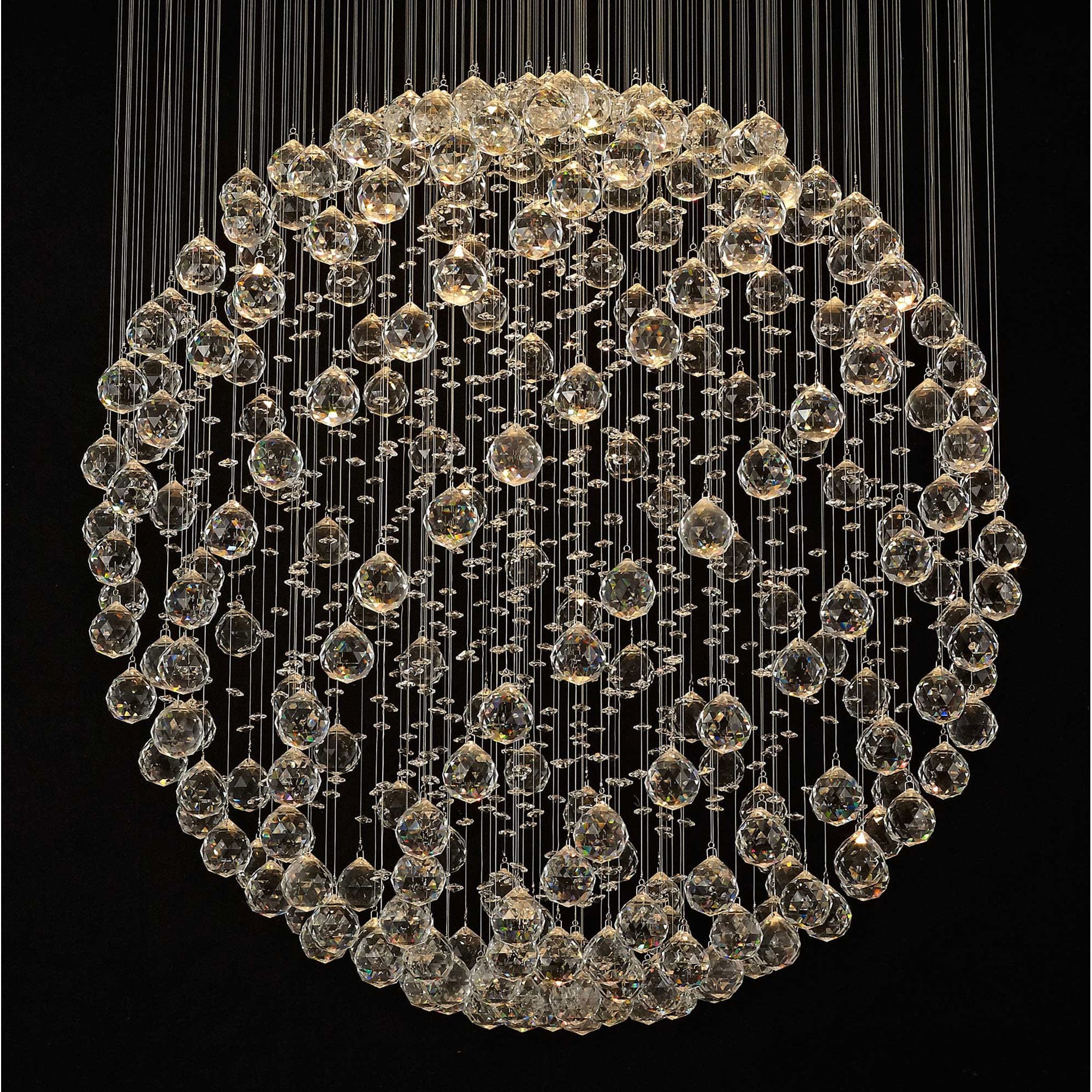 Diyas Colorado Large 13 Light Sphere Pendant - Polished Chrome & Crystal