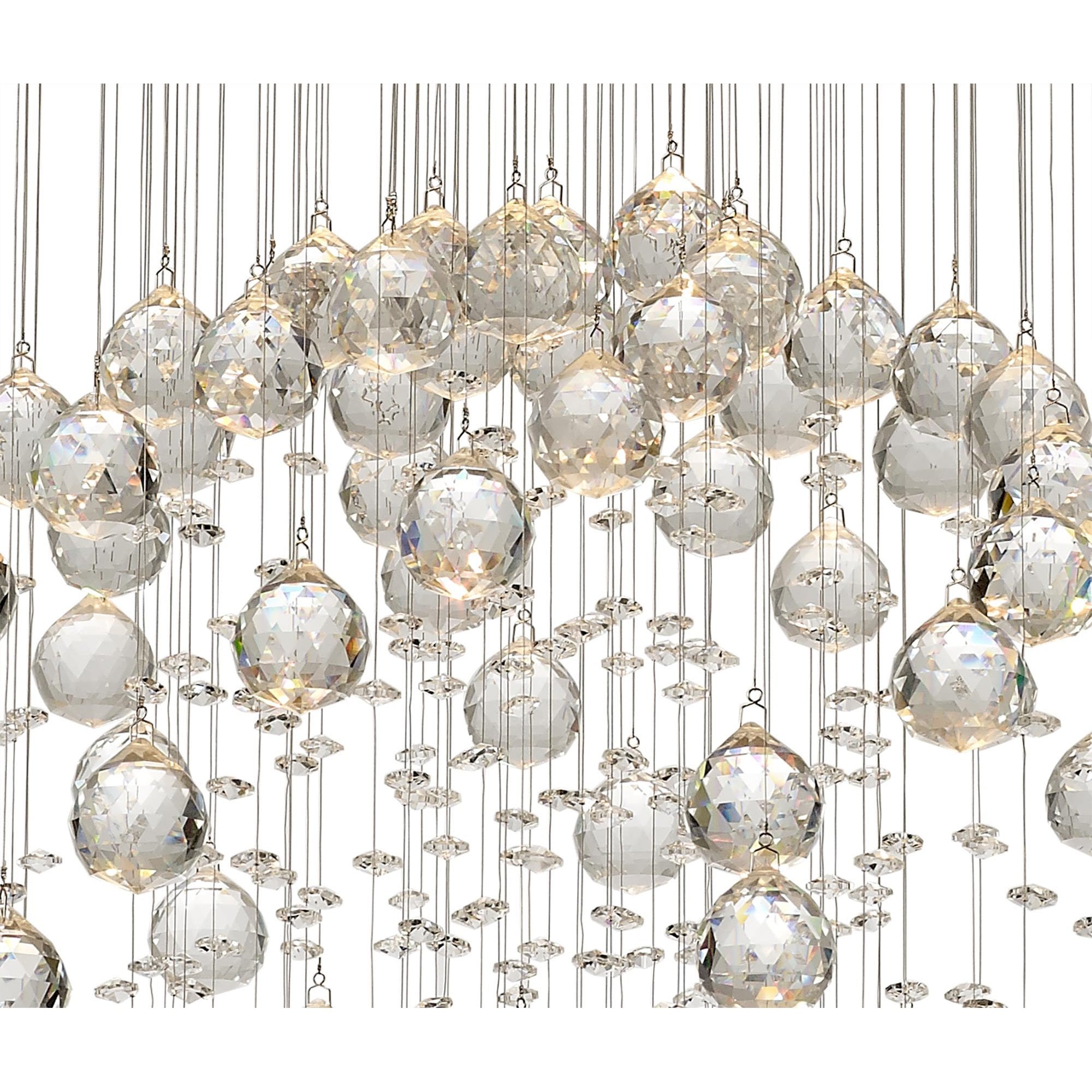 Diyas Colorado Medium 8 Light Sphere Pendant - Polished Chrome & Crystal