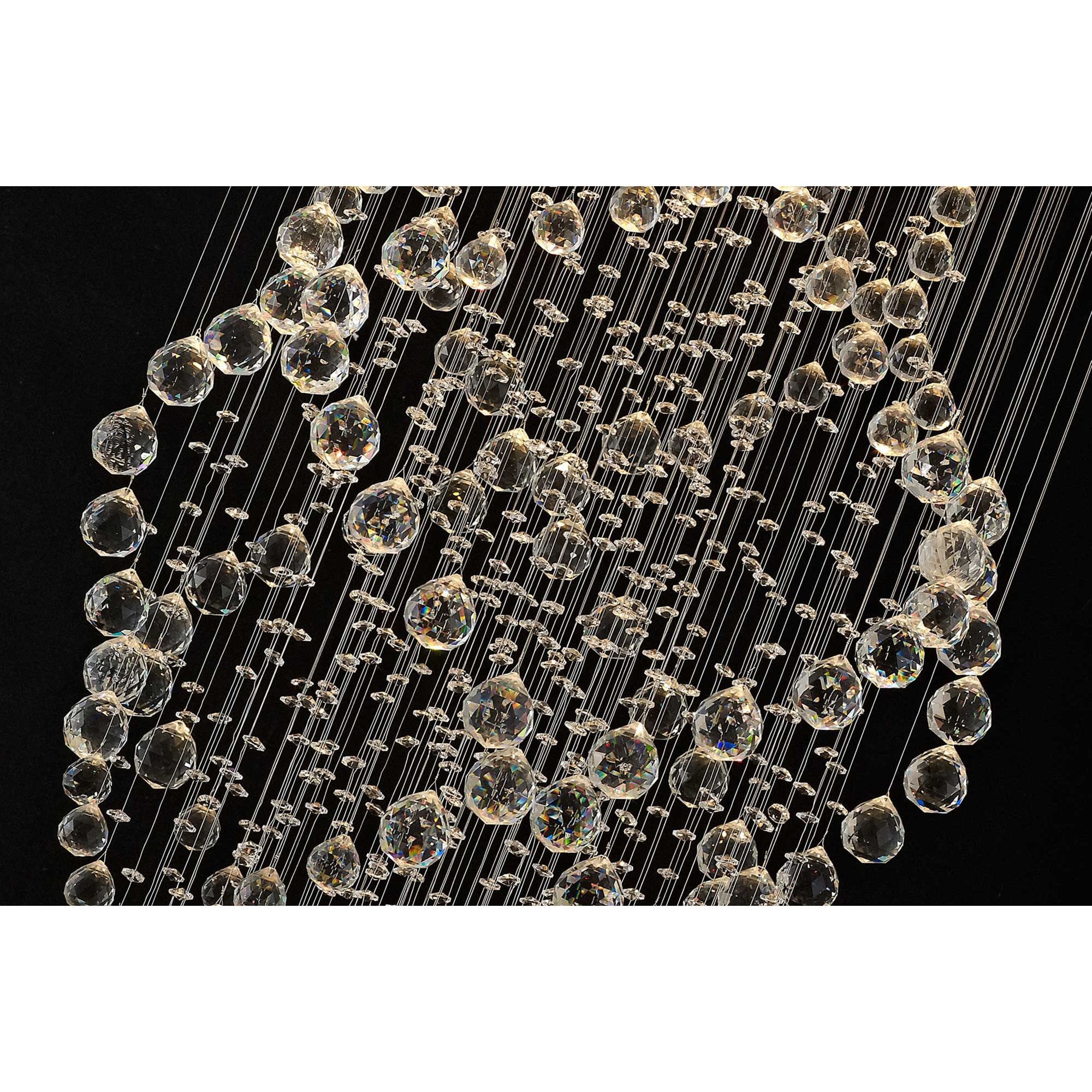 Diyas Colorado 9 Light Oval Pendant - Polished Chrome & Crystal