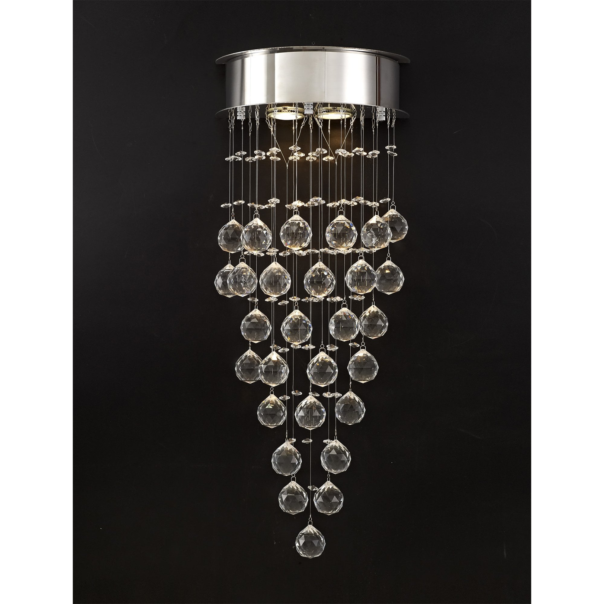 Diyas Colorado 2 Light Wall Light - Polished Chrome & Crystal