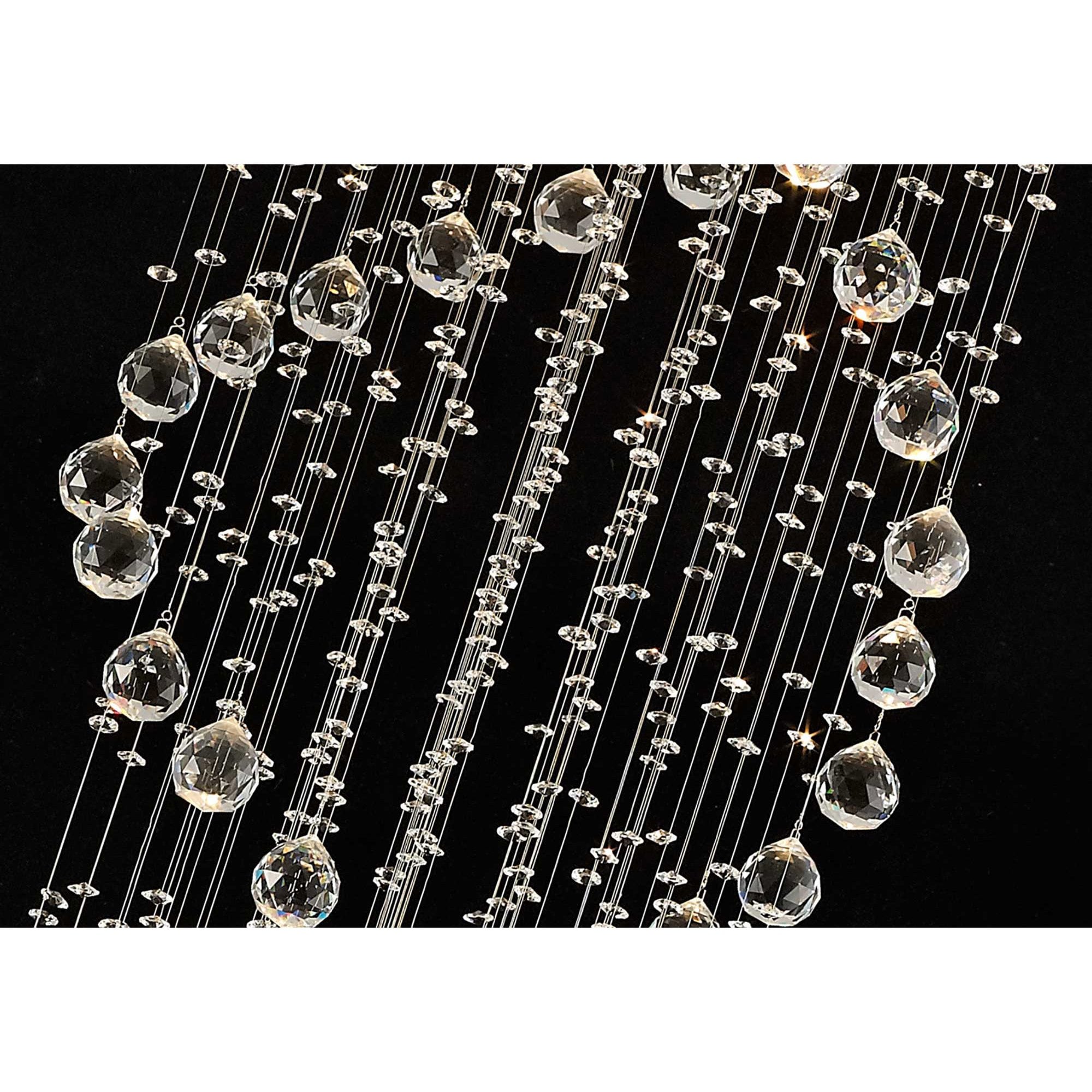 Diyas Colorado 6 Light Spiral Pendant - Polished Chrome & Crystal