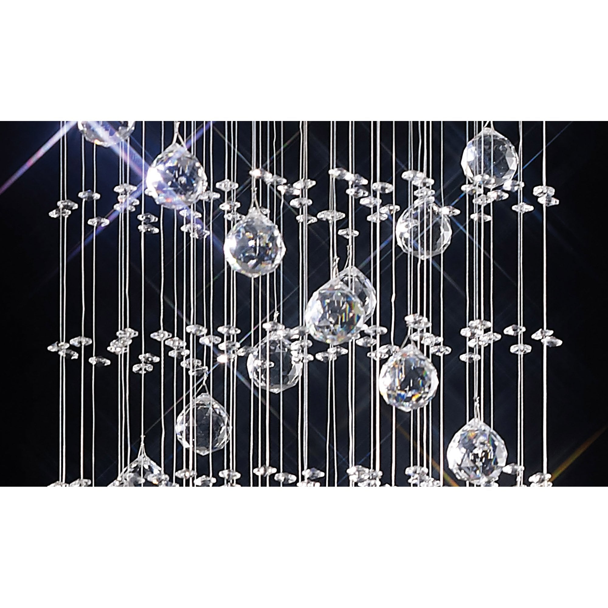 Diyas Colorado 6 Light Spiral Pendant - Polished Chrome & Crystal
