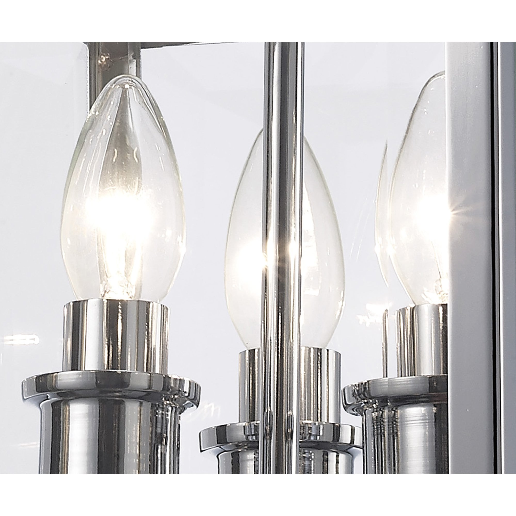 Diyas IL31100 Aston Semi Ceiling 3 Light Polished Chrome/Glass