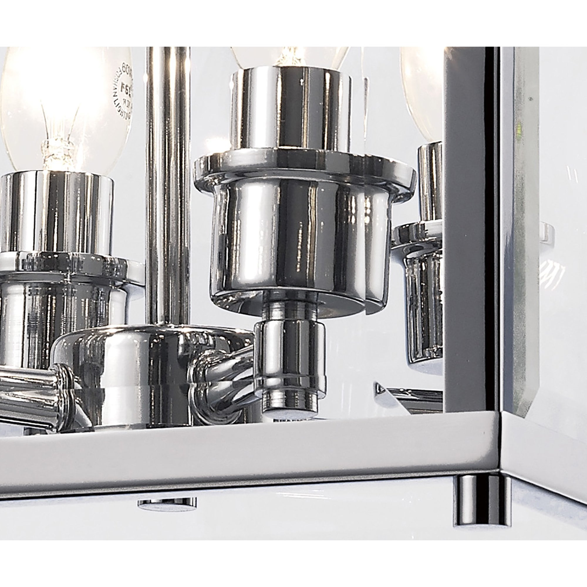 Diyas IL31101 Aston Semi Ceiling 4 Light Polished Chrome/Glass