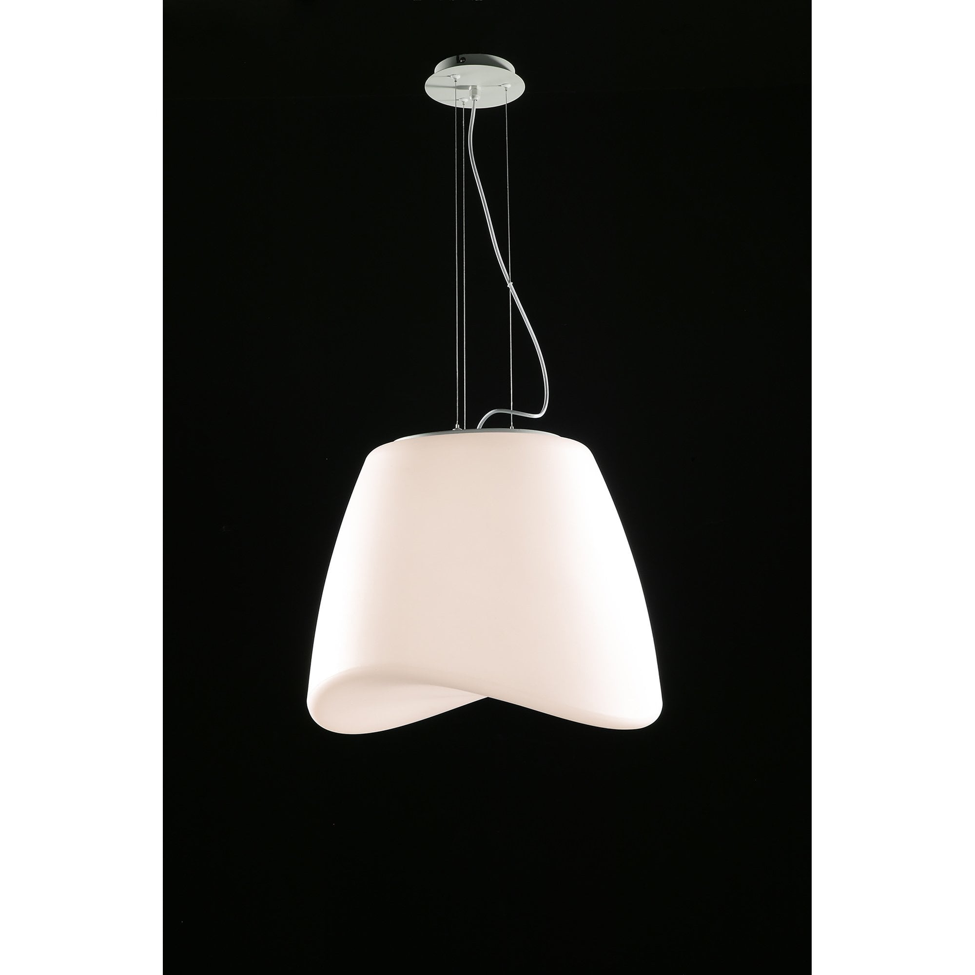 Mantra Cool 3 Light Round Pendant Indoor/Outdoor in Chrome/White IP44