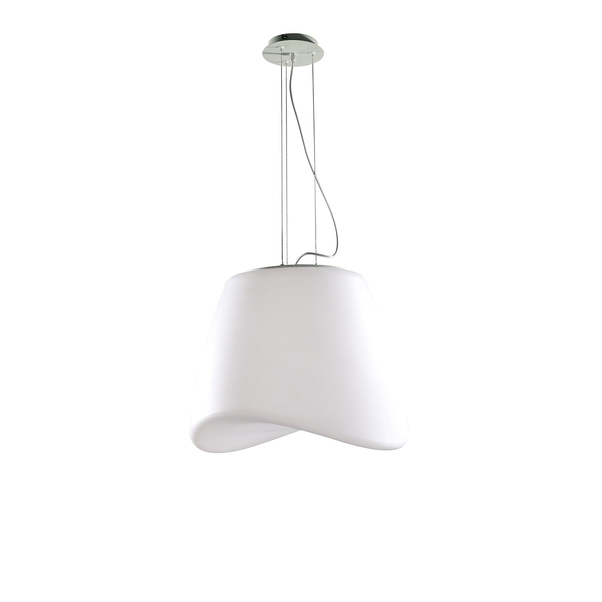 Mantra Cool 3 Light Round Pendant Indoor/Outdoor in Chrome/White IP44