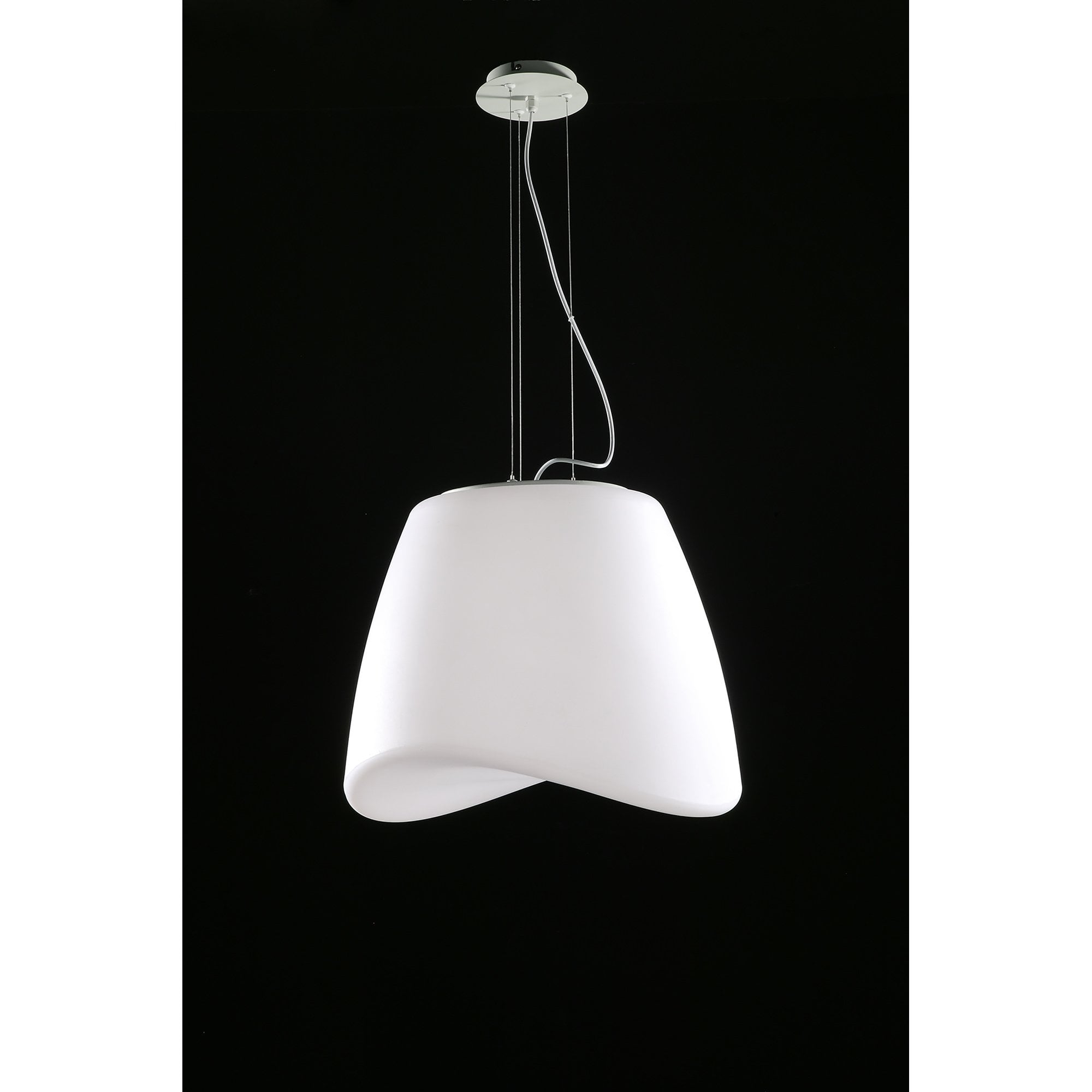 Mantra Cool 3 Light Round Pendant Indoor/Outdoor in Chrome/White IP44