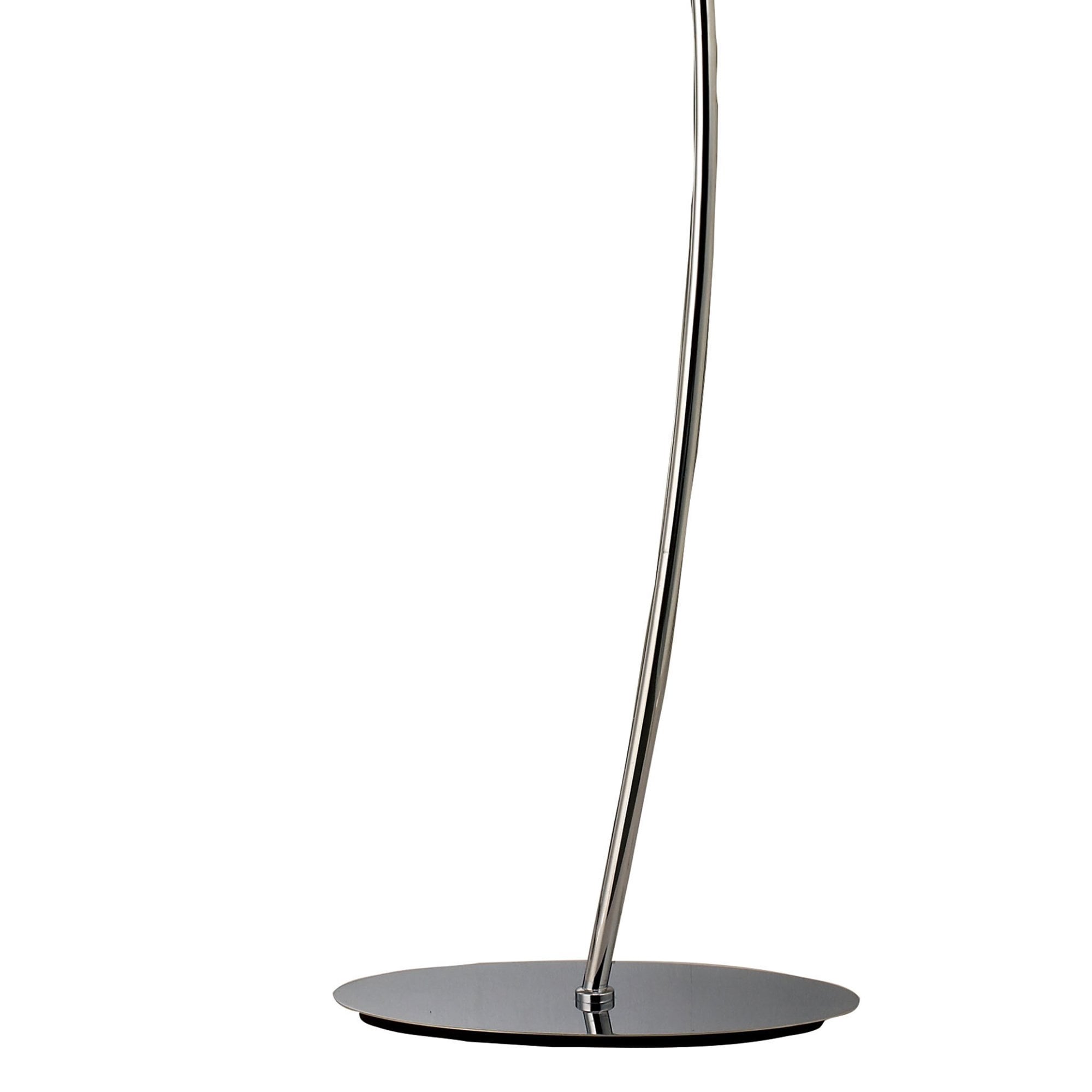 Mantra Eve 2 Light Floor Lamp in Polished Chrome with Black Oval Shade