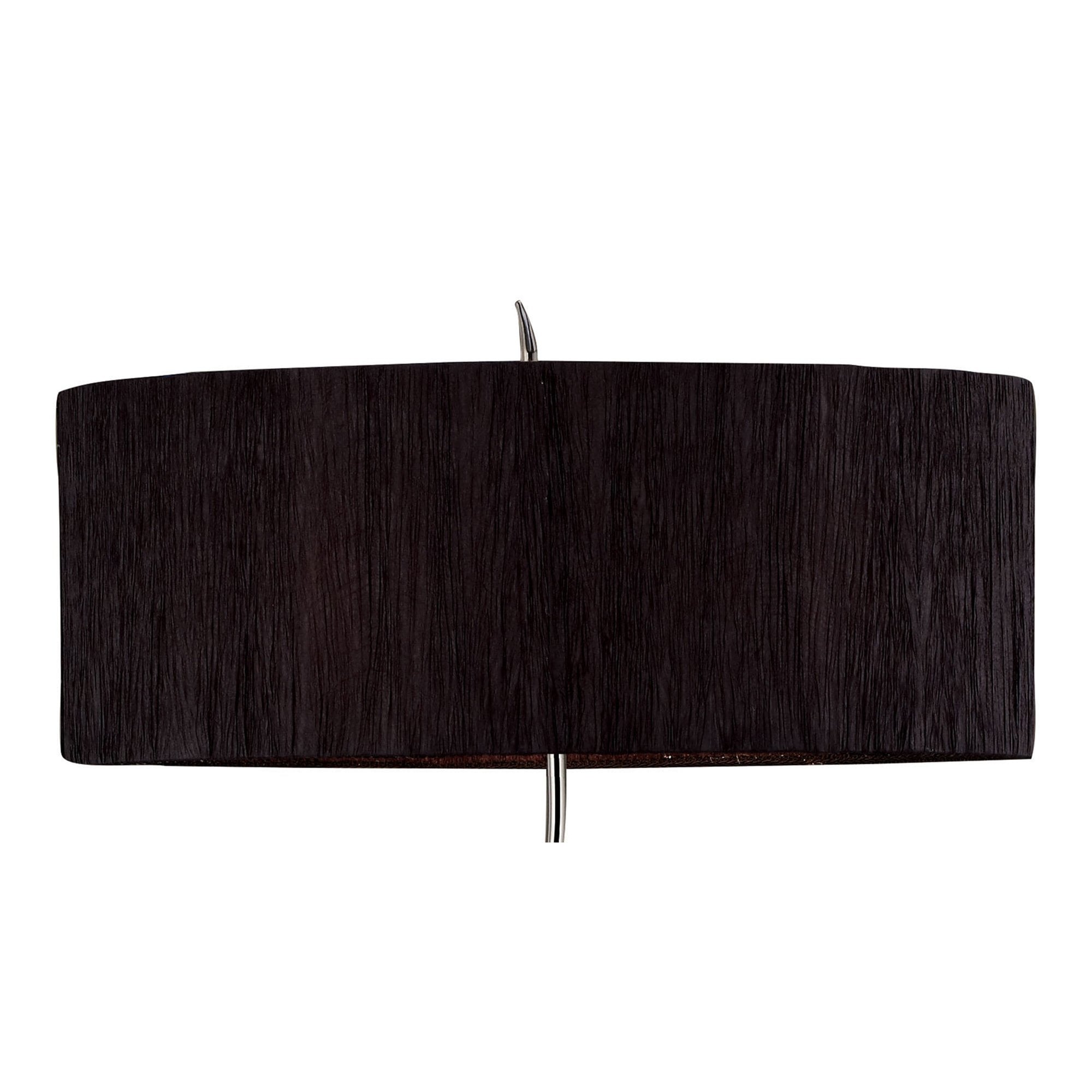 Mantra Eve 2 Light Floor Lamp in Polished Chrome with Black Oval Shade