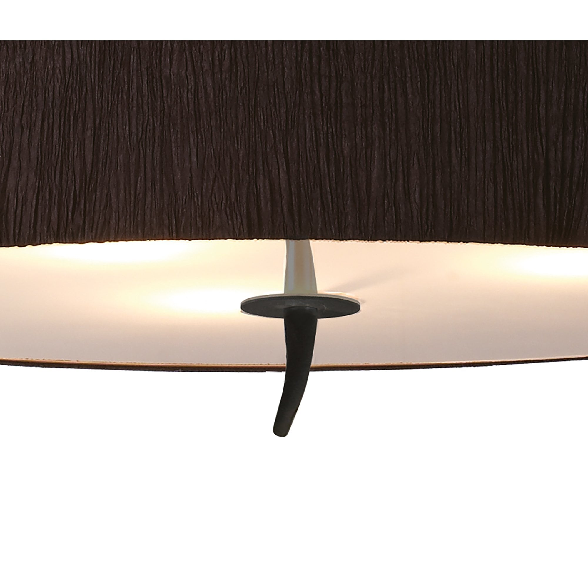 Mantra Eve 3 Light Pendant in Anthracite with Black Round Shade