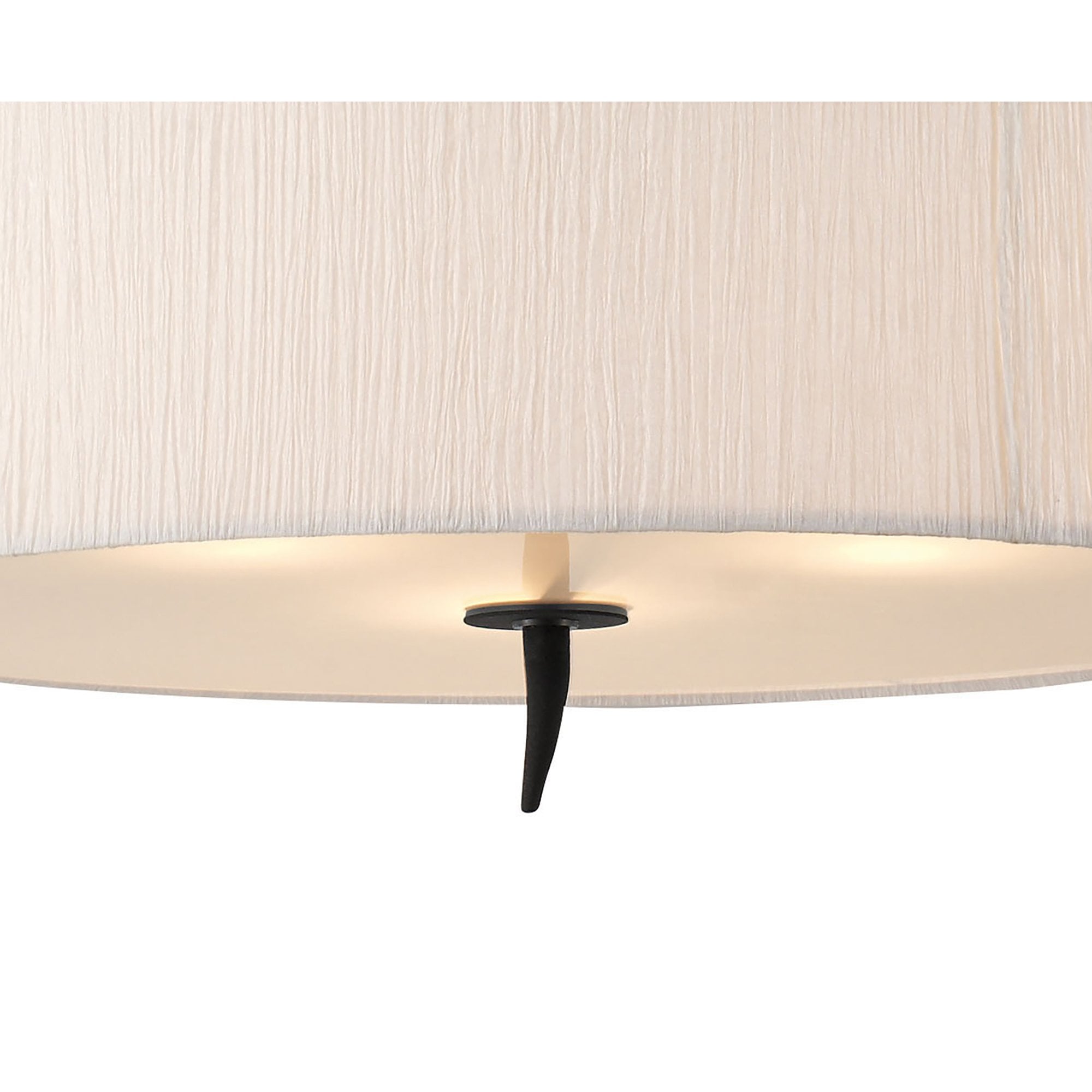 Mantra Eve 3 Light Pendant in Anthracite with White Round Shade