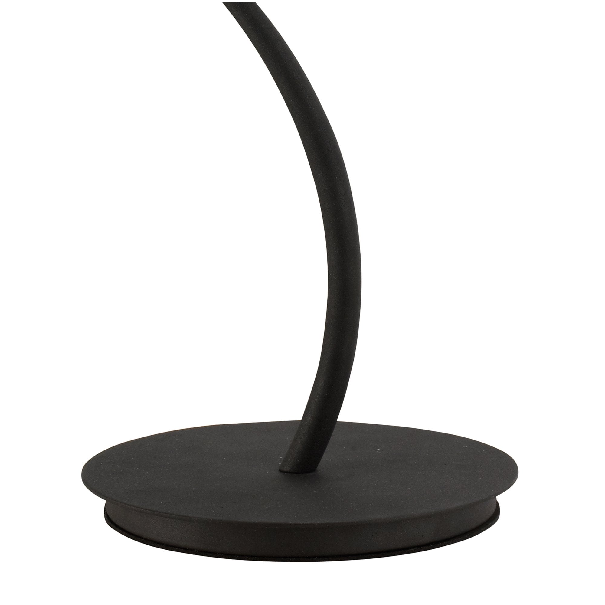 Mantra Eve 2 Light Table Lamp in Anthracite with Black Round Shade