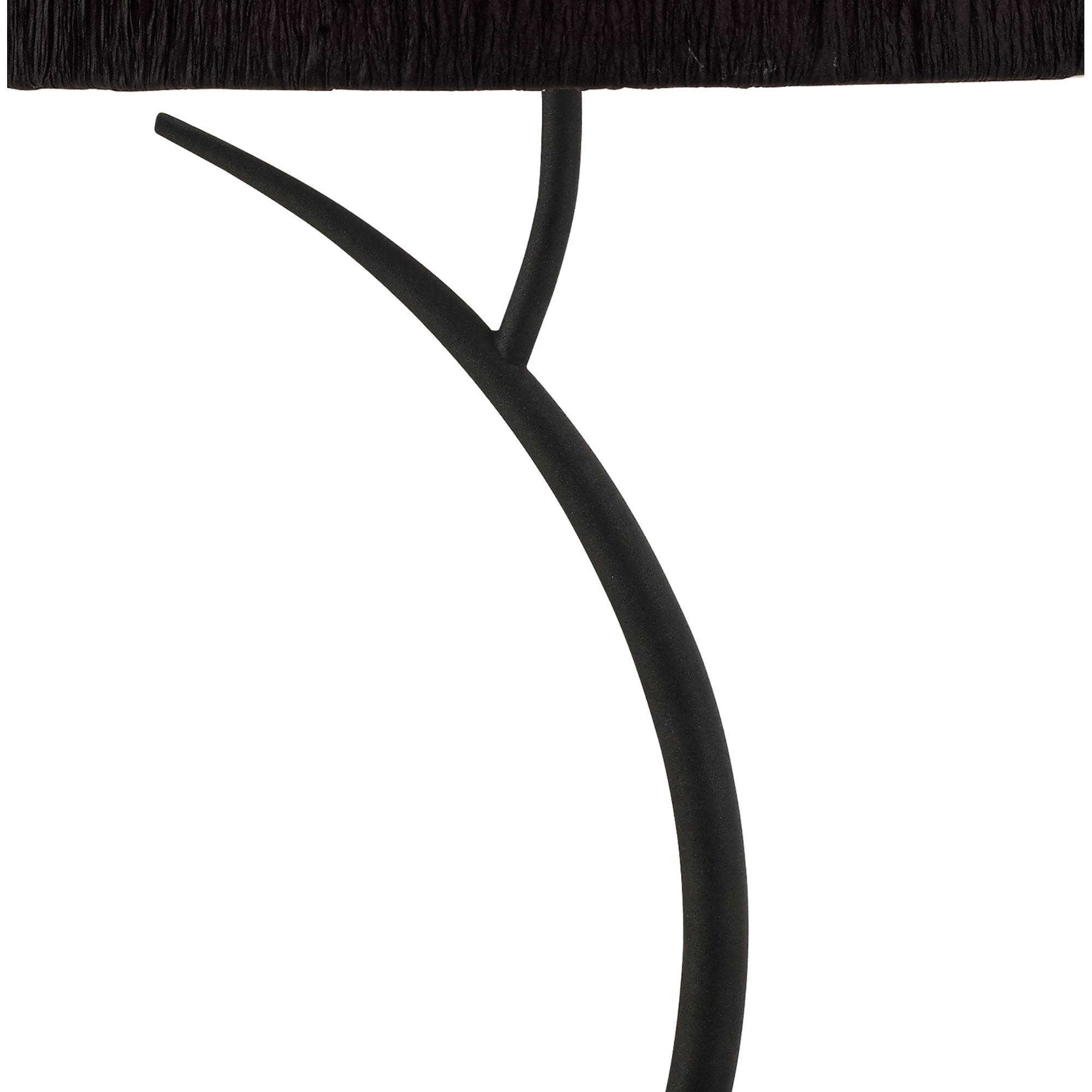 Mantra Eve 2 Light Table Lamp in Anthracite with Black Round Shade