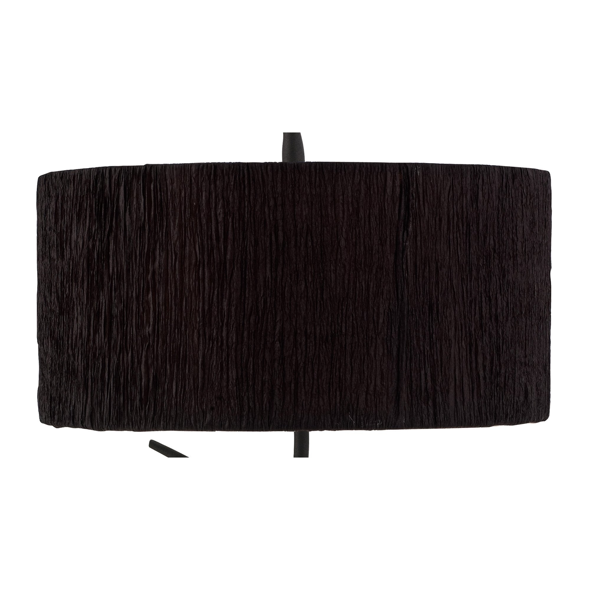 Mantra Eve 2 Light Table Lamp in Anthracite with Black Round Shade