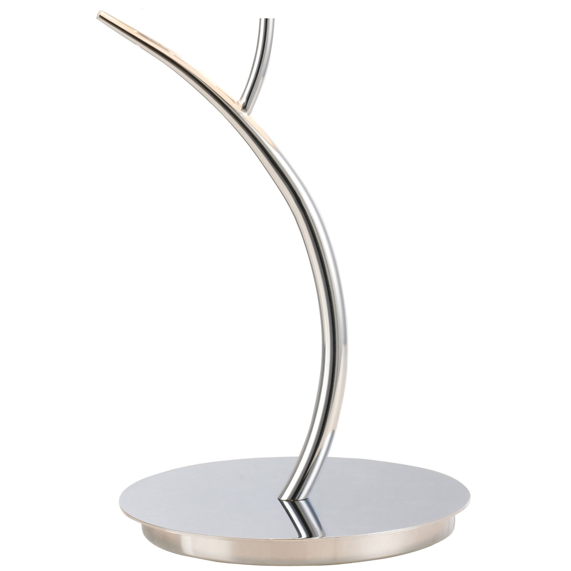 Mantra Eve 2 Light Large Table Lamp in Polished Chrome with Black Round Shade