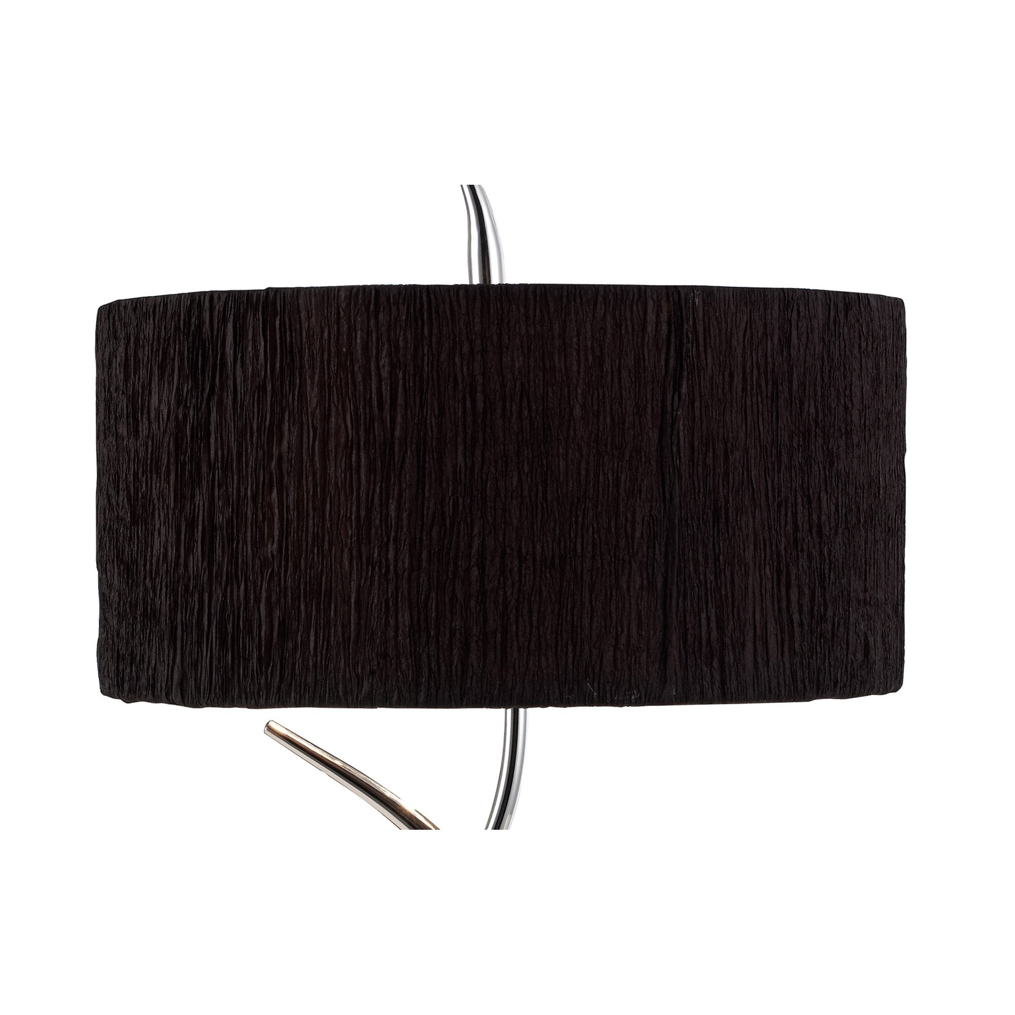 Mantra Eve 2 Light Large Table Lamp in Polished Chrome with Black Round Shade